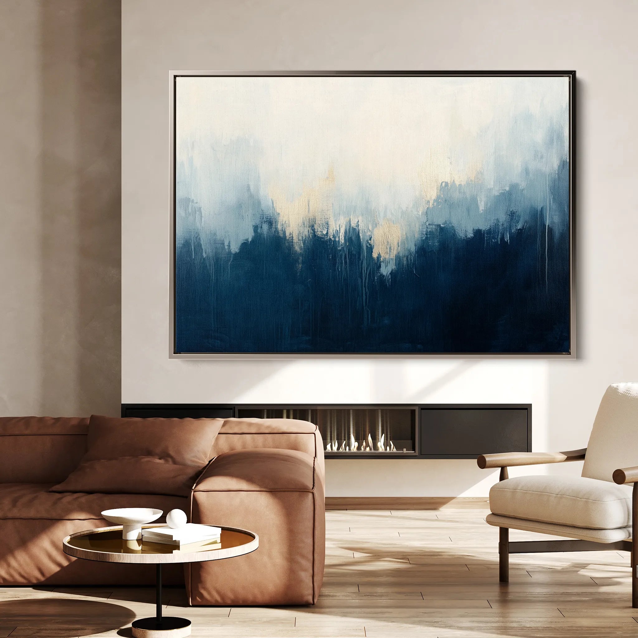 Abstract 685 Canvas Art 18" x 24" / 45 x 60 cm / Black