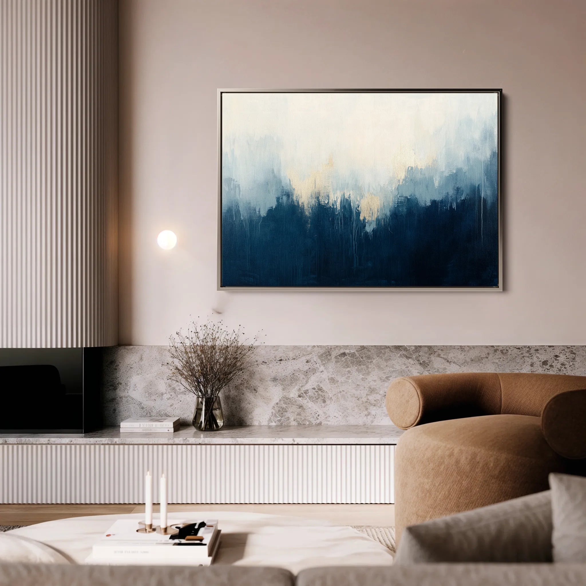 Abstract 685 Canvas Art 18" x 24" / 45 x 60 cm / Black