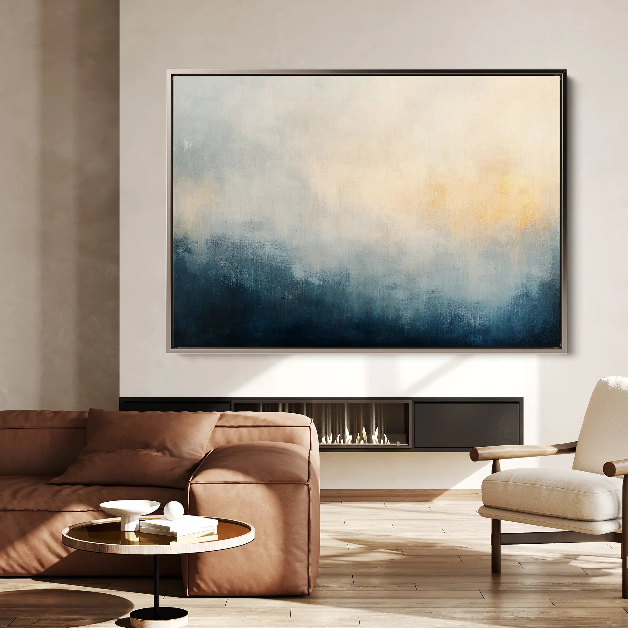 Abstract 686 Canvas Art 18" x 24" / 45 x 60 cm / Black