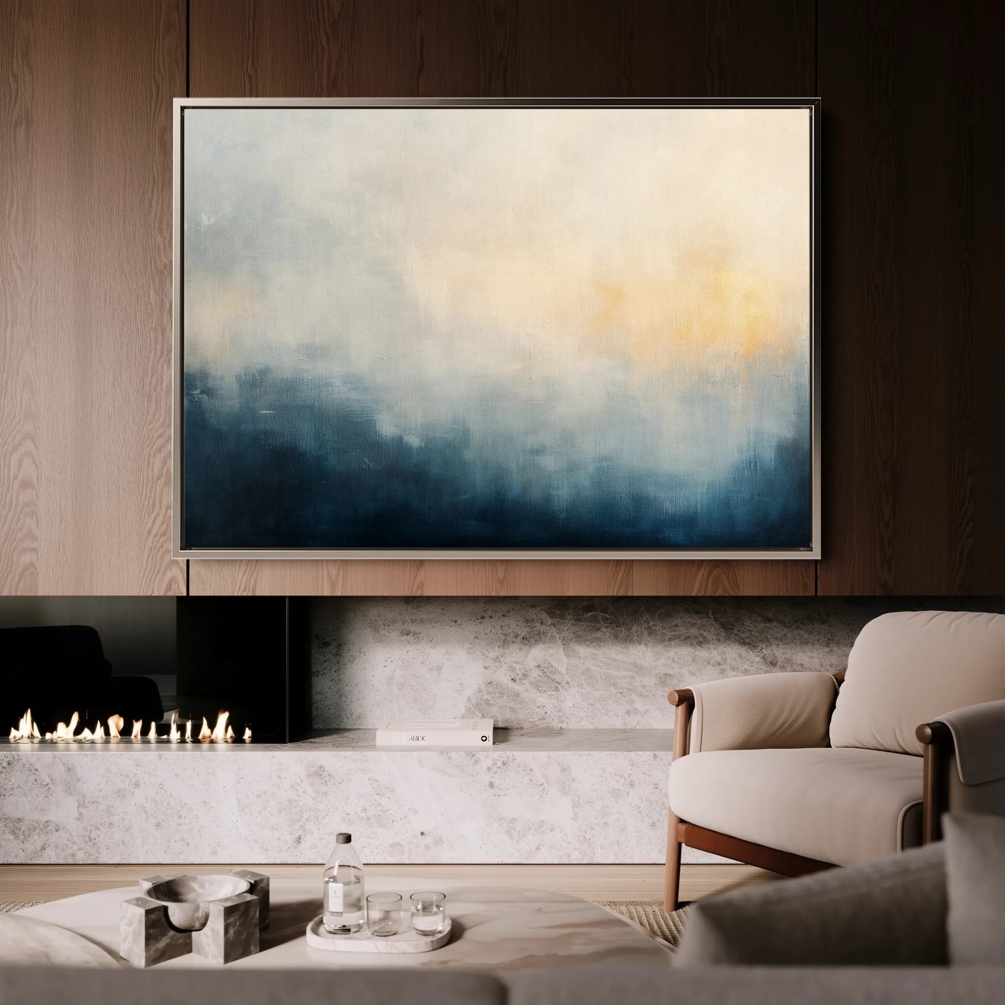 Abstract 686 Canvas Art 18" x 24" / 45 x 60 cm / Black