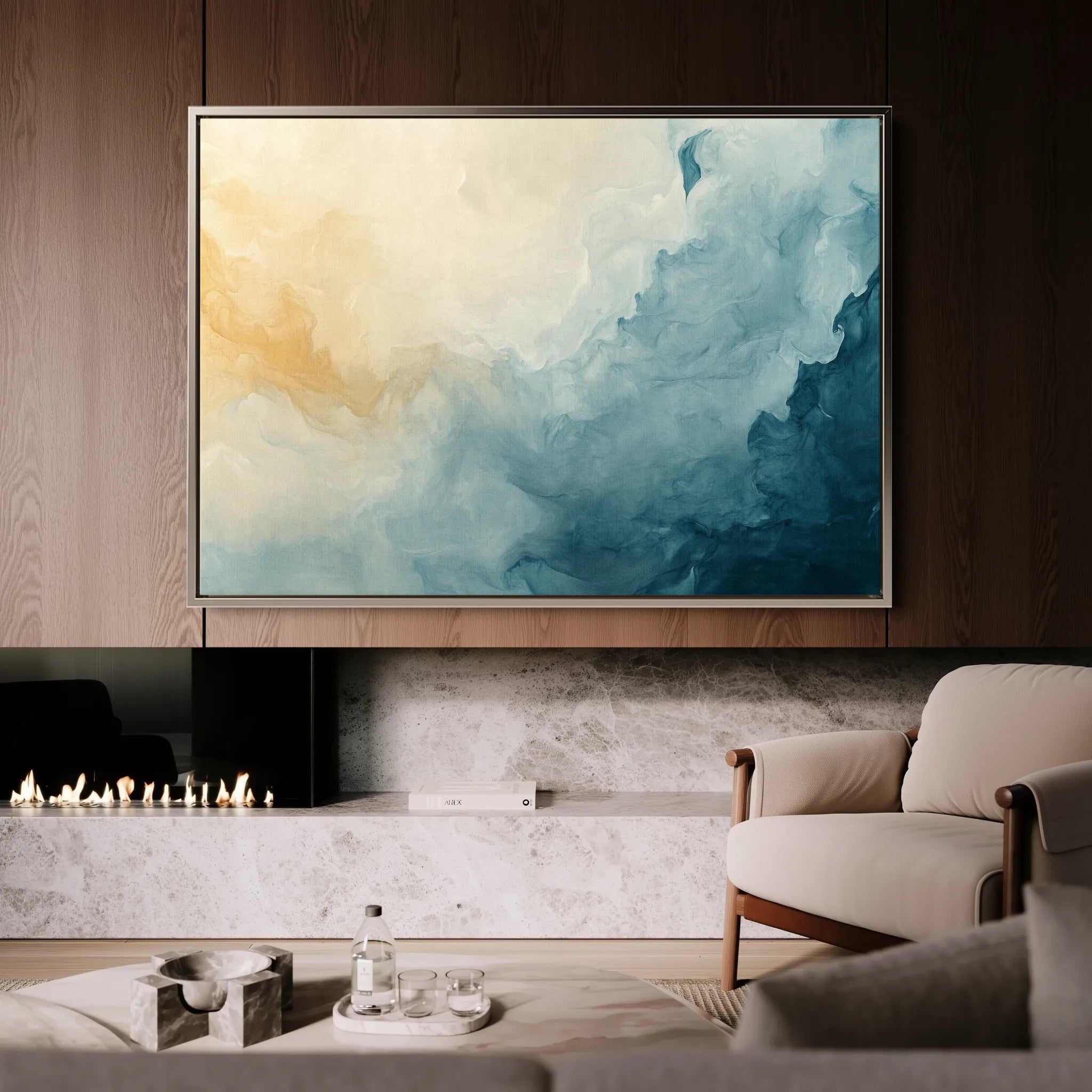 Abstract 687 Canvas Art 18" x 24" / 45 x 60 cm / Black