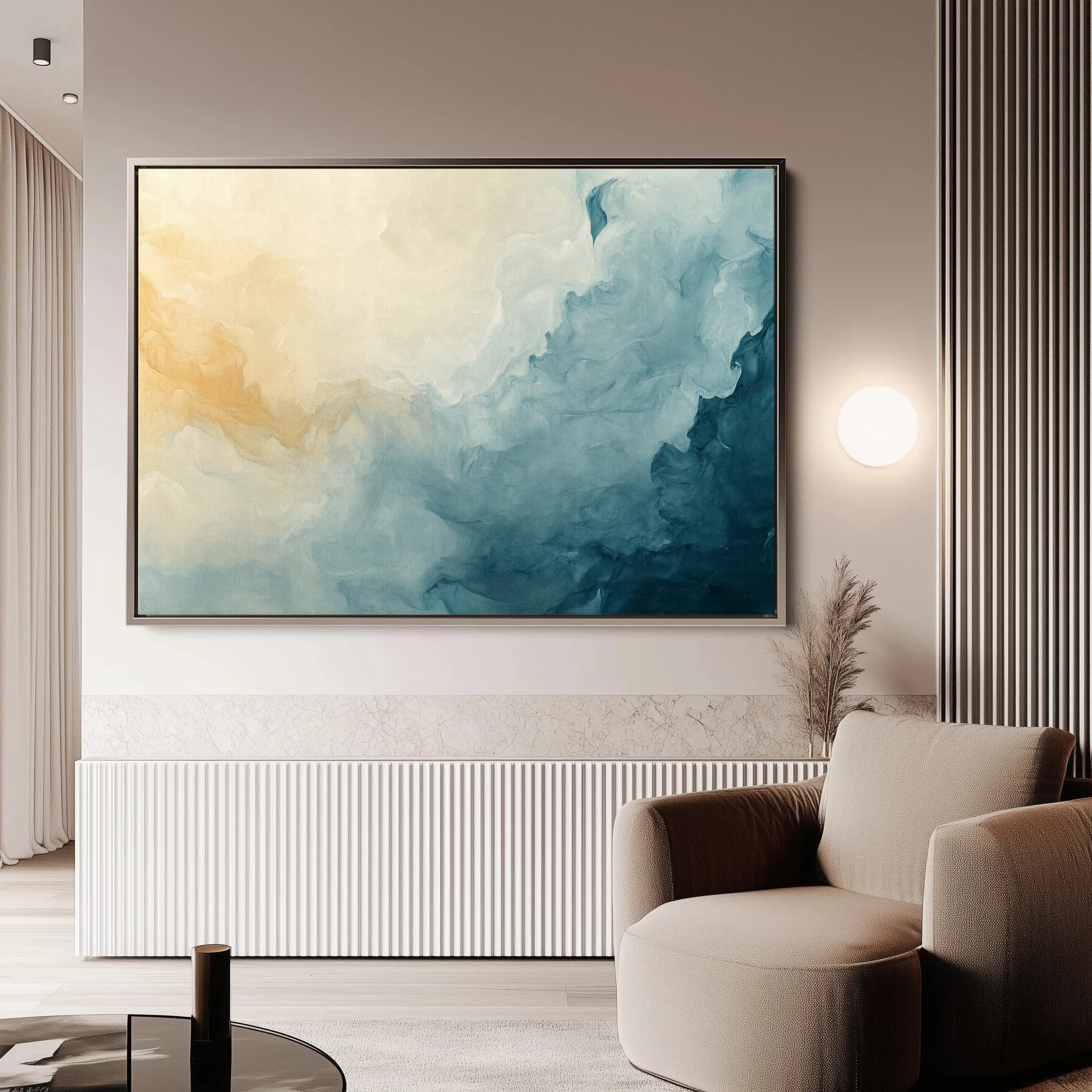 Abstract 687 Canvas Art 18" x 24" / 45 x 60 cm / Black