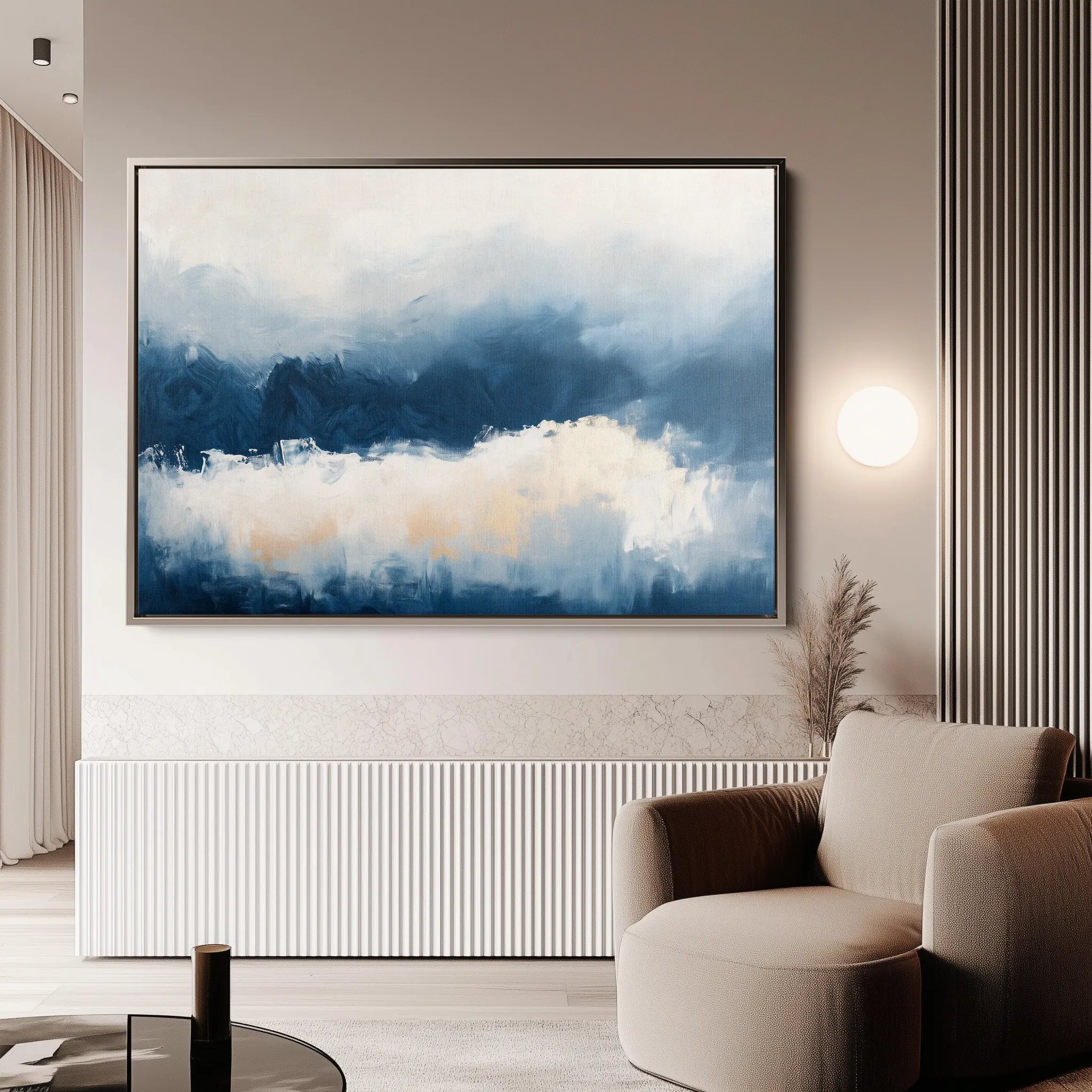 Abstract 688 Canvas Art 18" x 24" / 45 x 60 cm / Black
