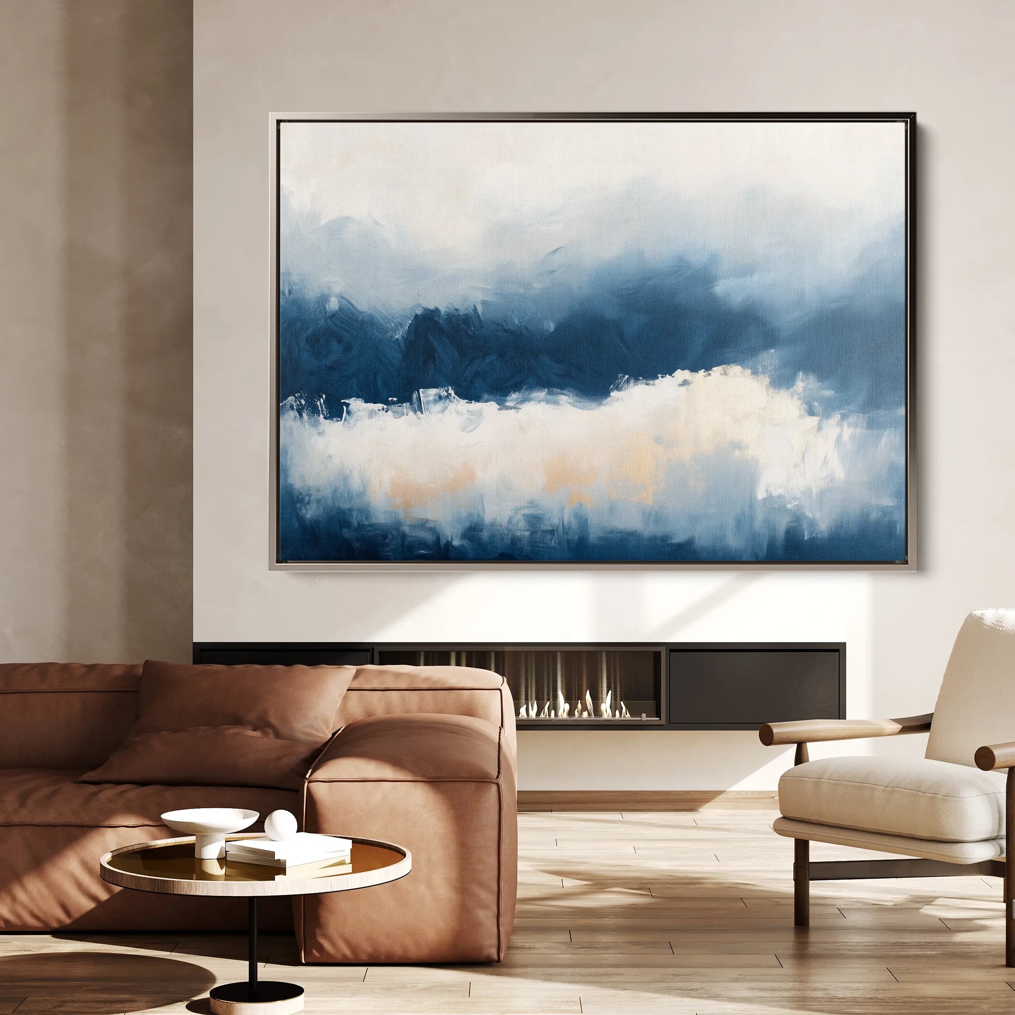 Abstract 688 Canvas Art 18" x 24" / 45 x 60 cm / Black