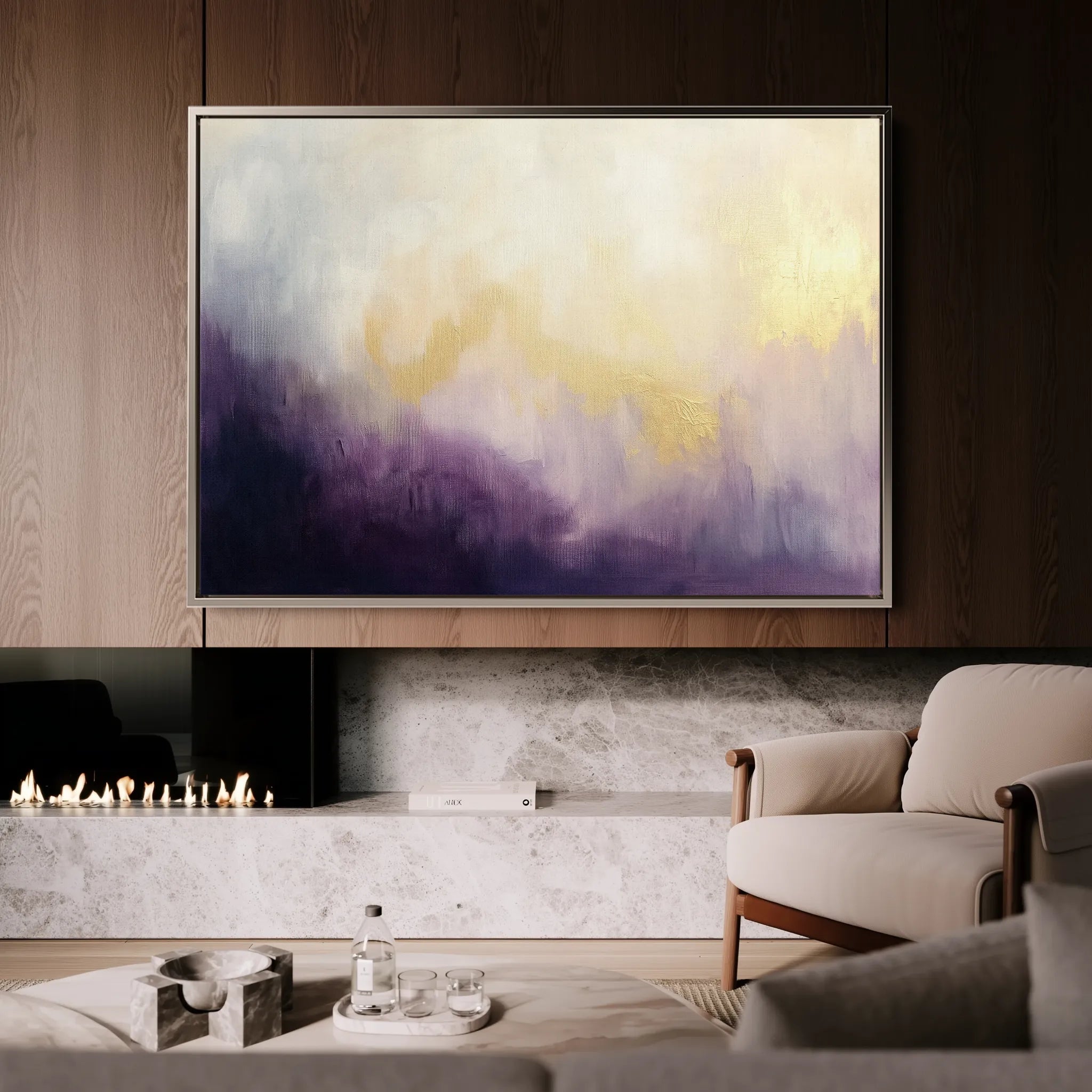Abstract 690 Canvas Art 18" x 24" / 45 x 60 cm / Black