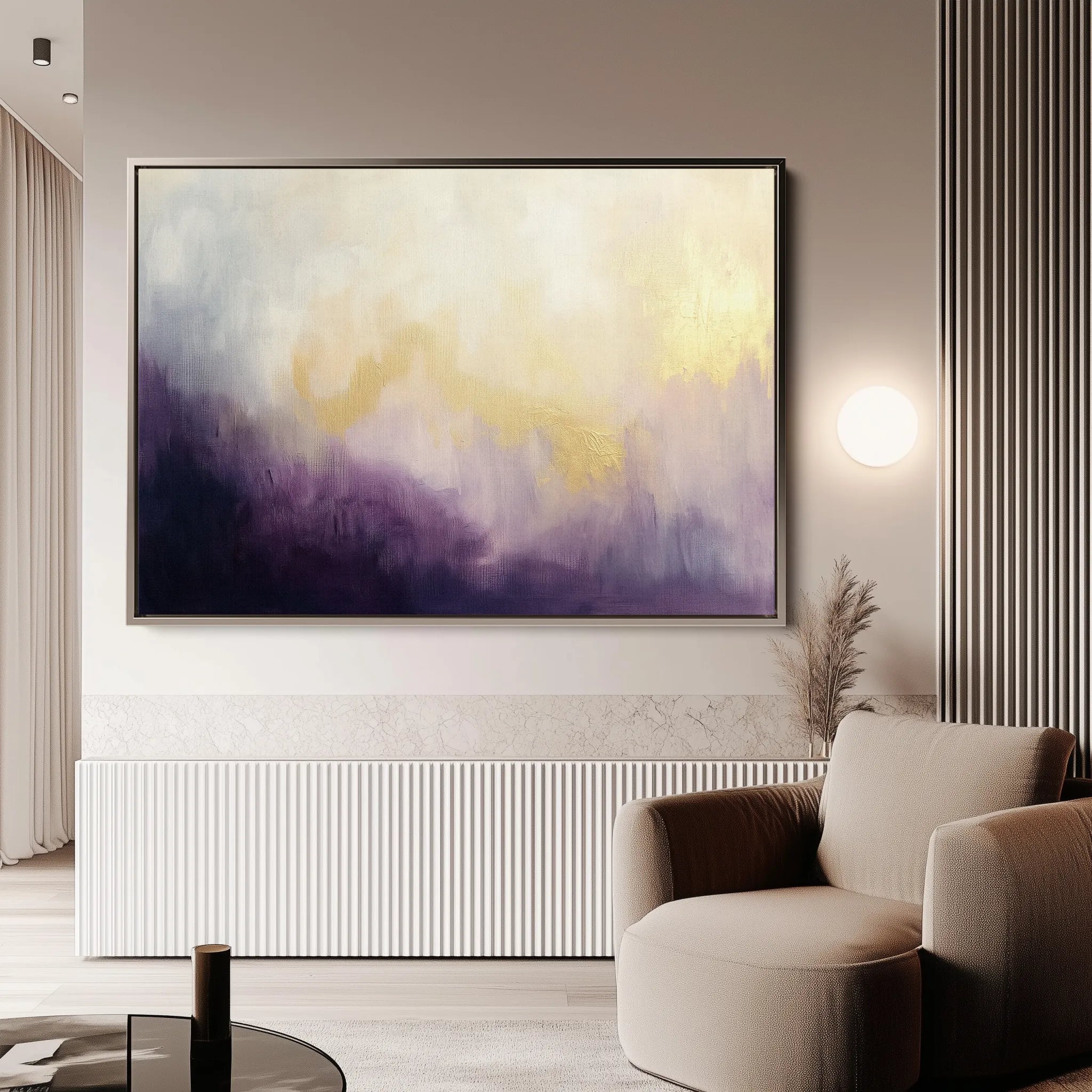 Abstract 690 Canvas Art 18" x 24" / 45 x 60 cm / Black