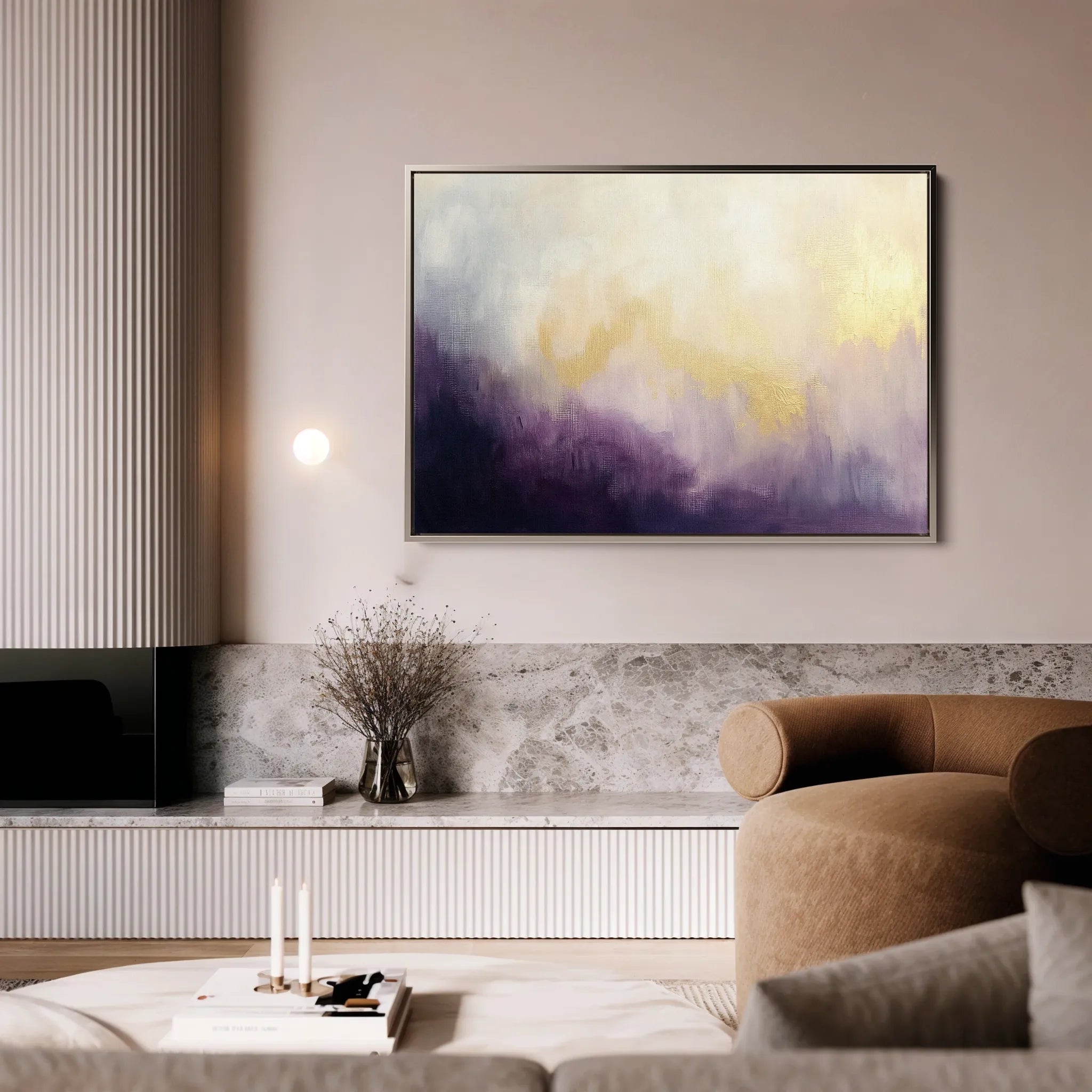 Abstract 690 Canvas Art 18" x 24" / 45 x 60 cm / Black