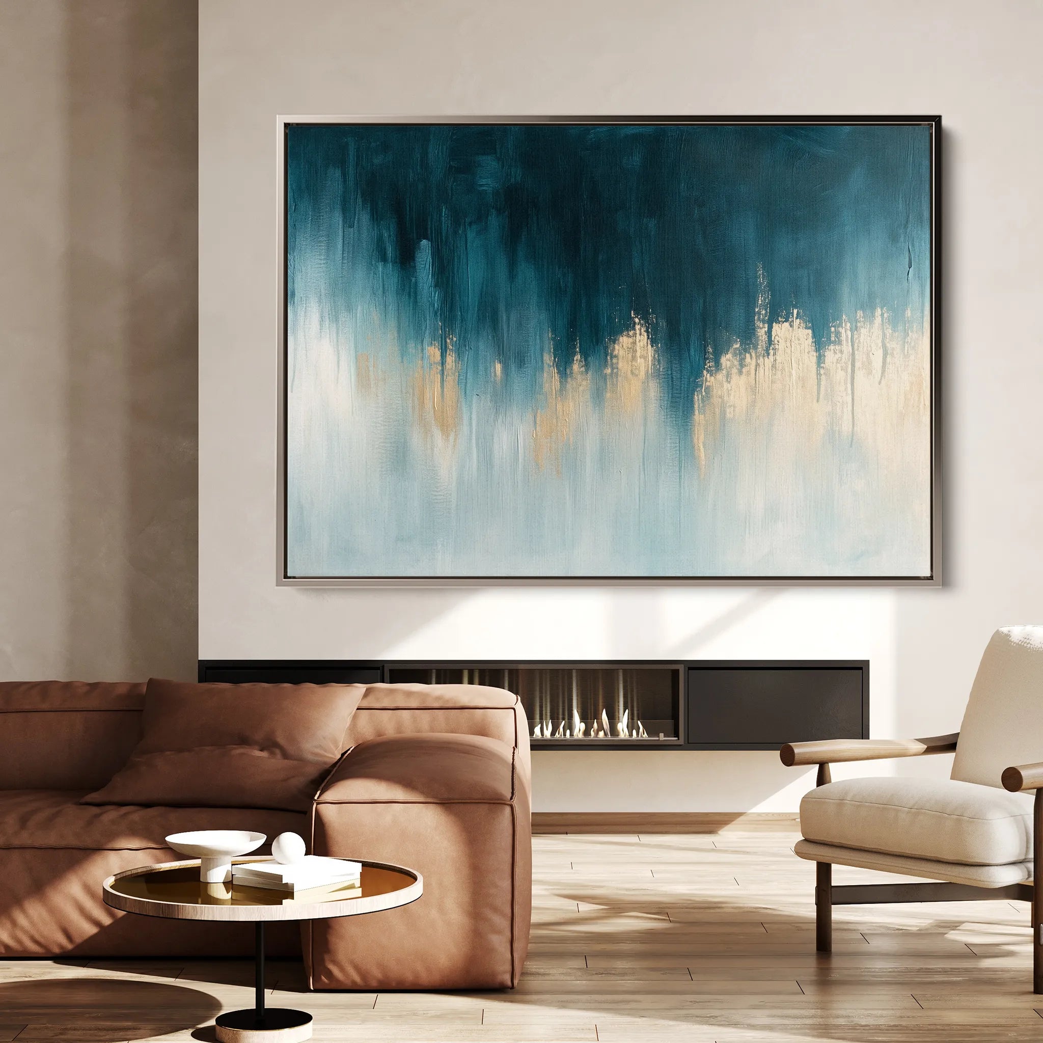 Abstract 692 Canvas Art 18" x 24" / 45 x 60 cm / Black