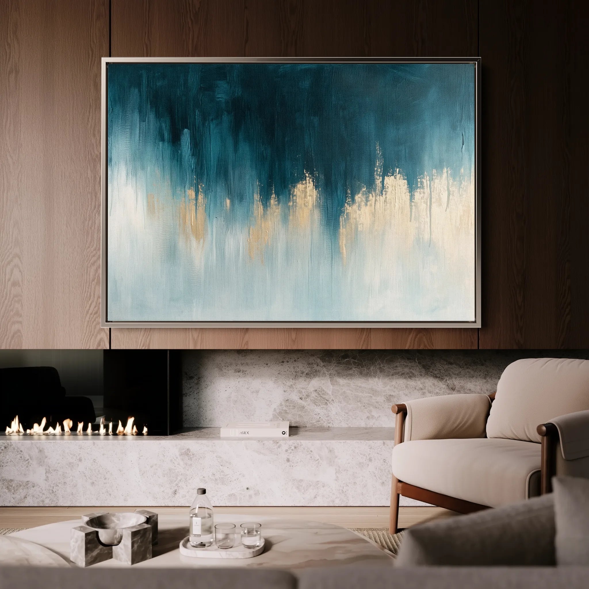 Abstract 692 Canvas Art 18" x 24" / 45 x 60 cm / Black