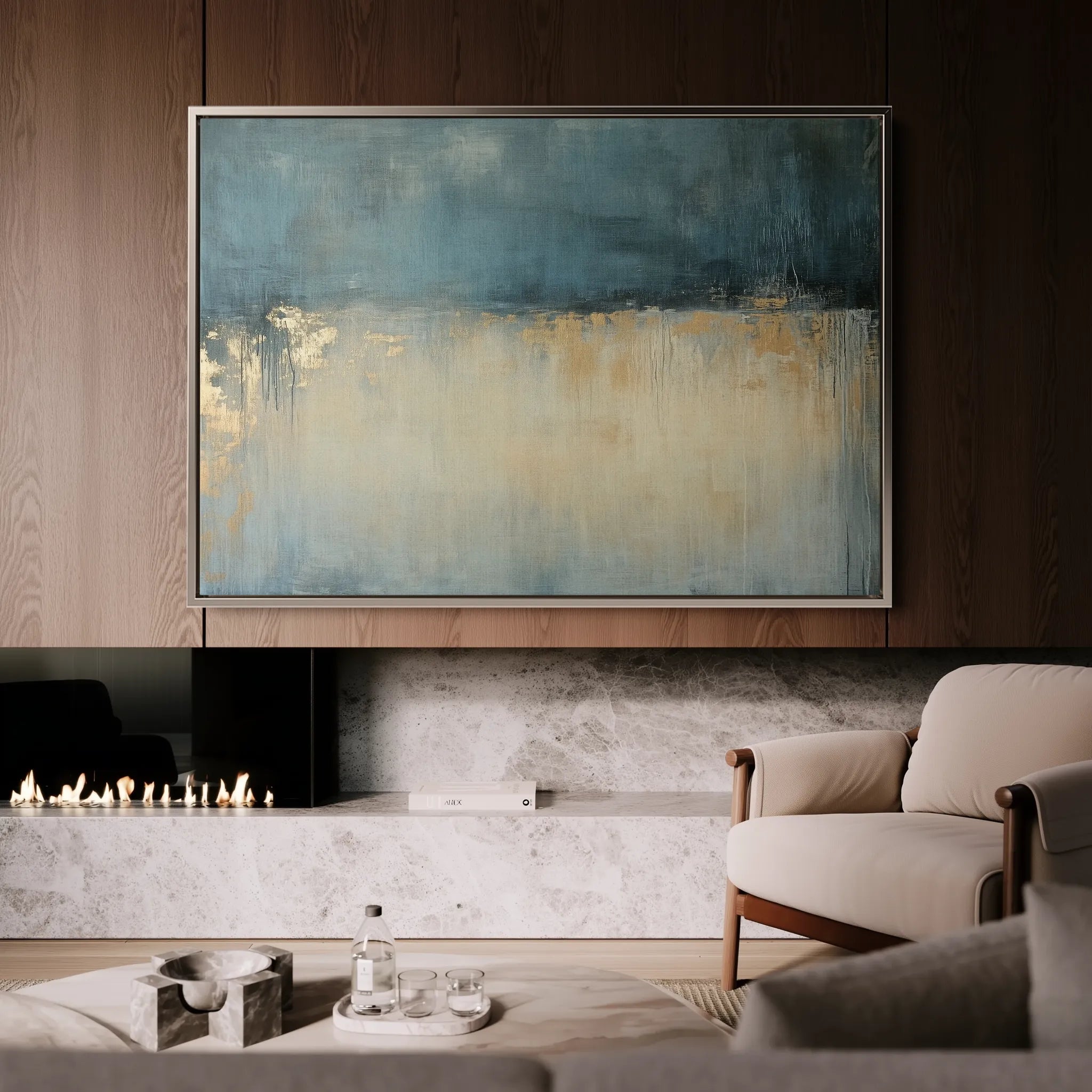 Abstract 693 Canvas Art 18" x 24" / 45 x 60 cm / Black