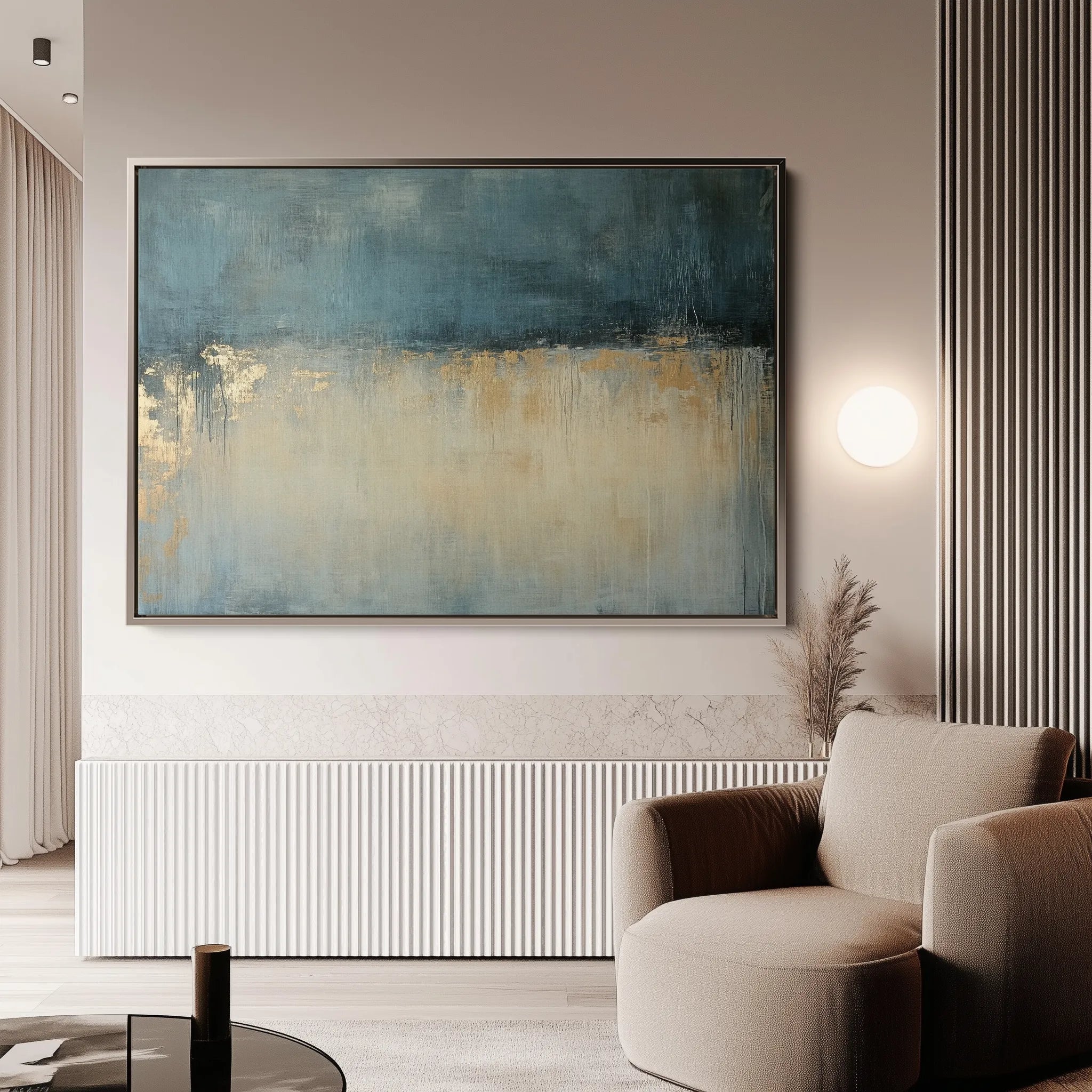 Abstract 693 Canvas Art 18" x 24" / 45 x 60 cm / Black