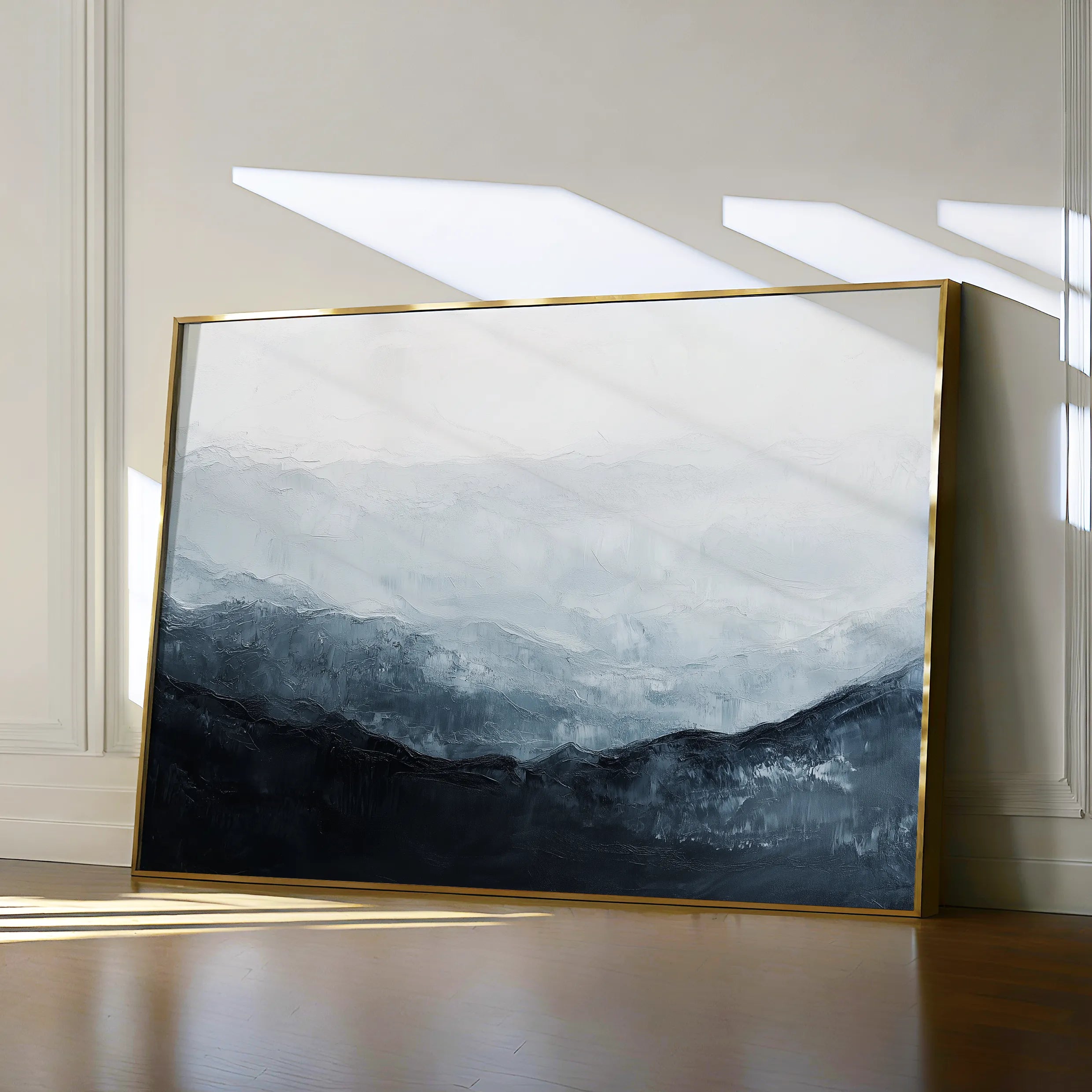 Abstract 694 Canvas Art 18" x 24" / 45 x 60 cm / Black