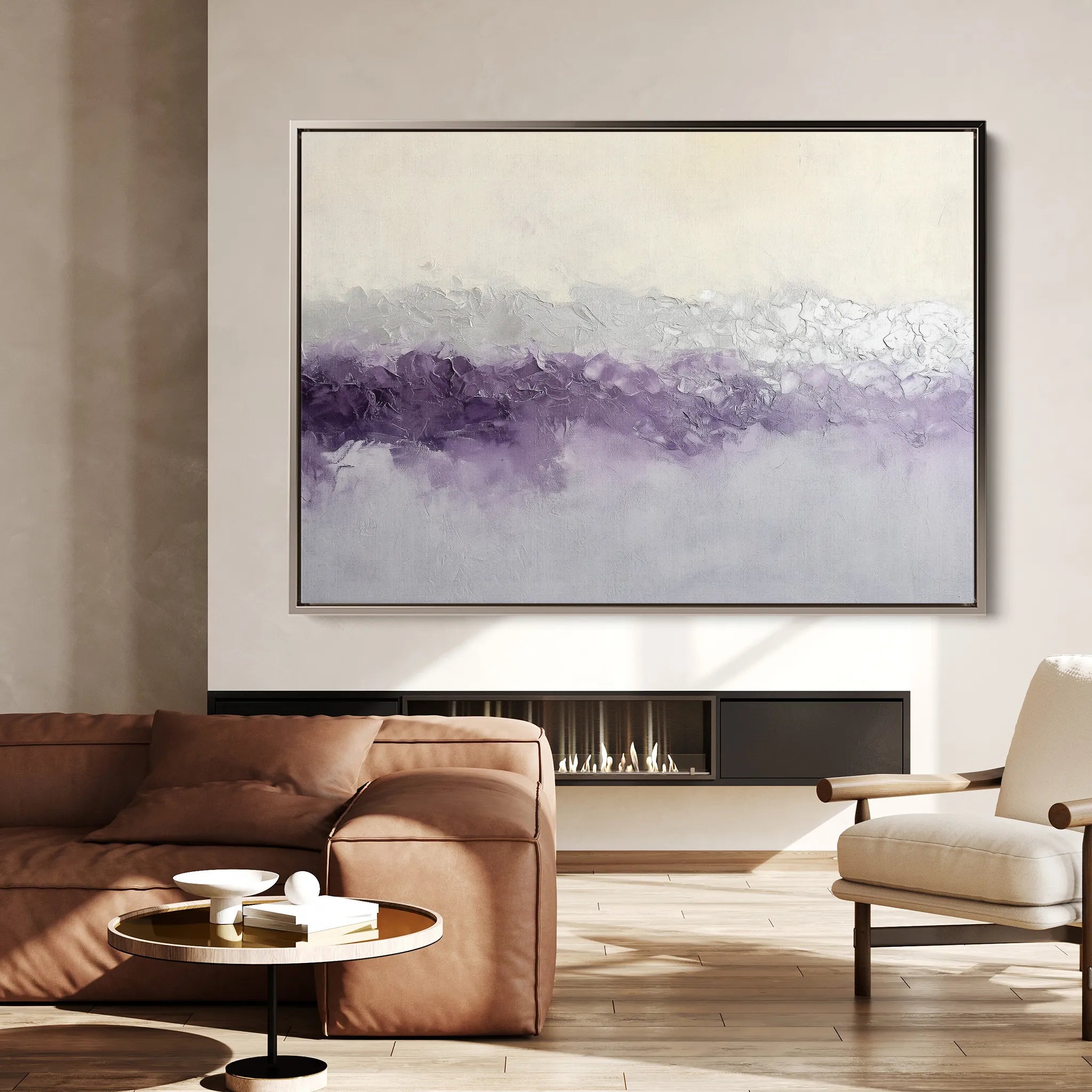 Abstract 695 Canvas Art 18" x 24" / 45 x 60 cm / Black