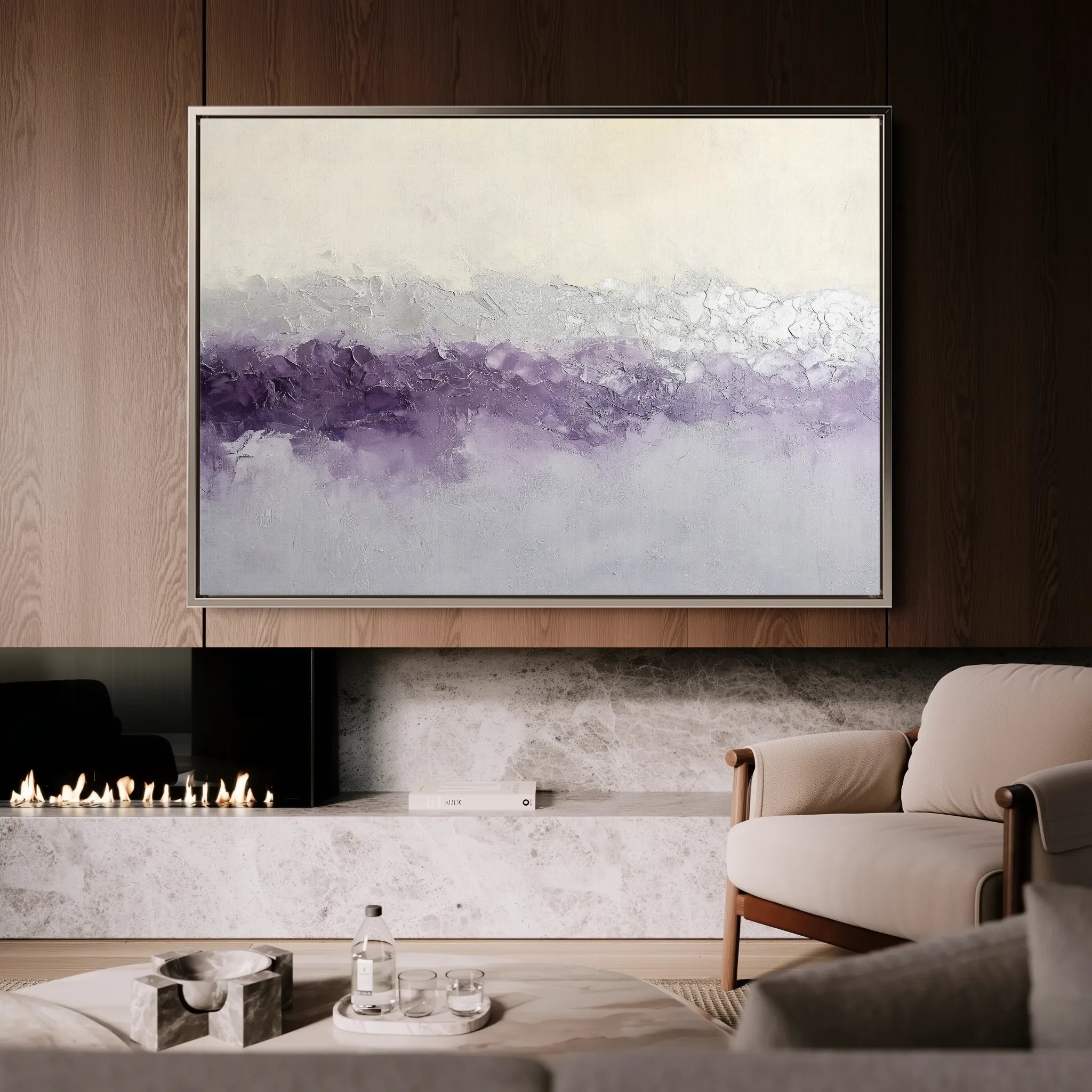Abstract 695 Canvas Art 18" x 24" / 45 x 60 cm / Black