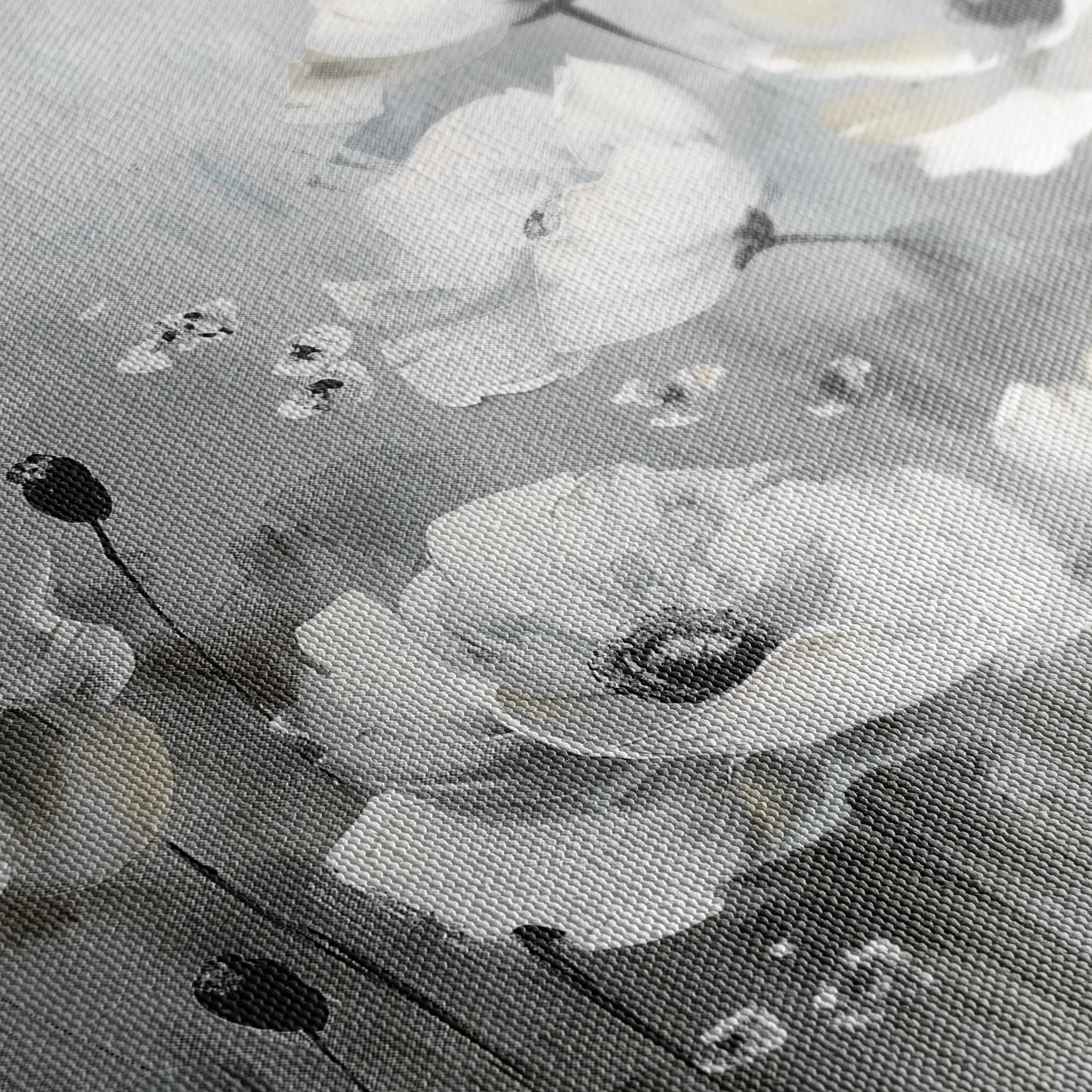 Floral 695 Canvas Art 18" x 24" / 45 x 60 cm / Black