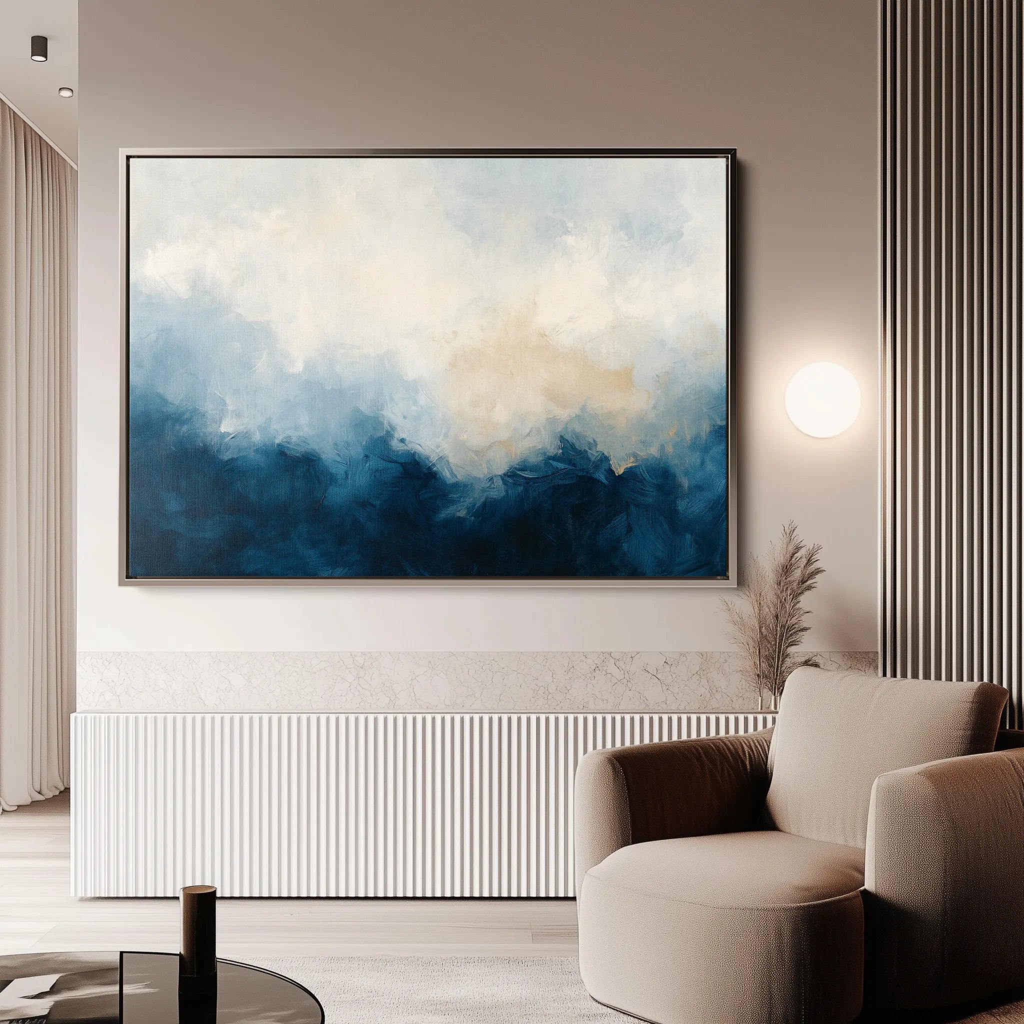 Abstract 696 Canvas Art 18" x 24" / 45 x 60 cm / Black