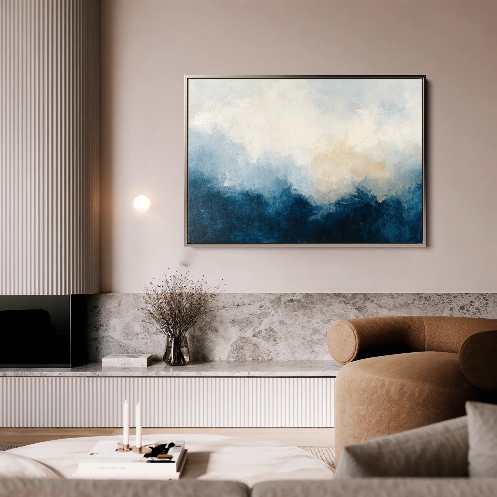 Abstract 696 Canvas Art 18" x 24" / 45 x 60 cm / Black