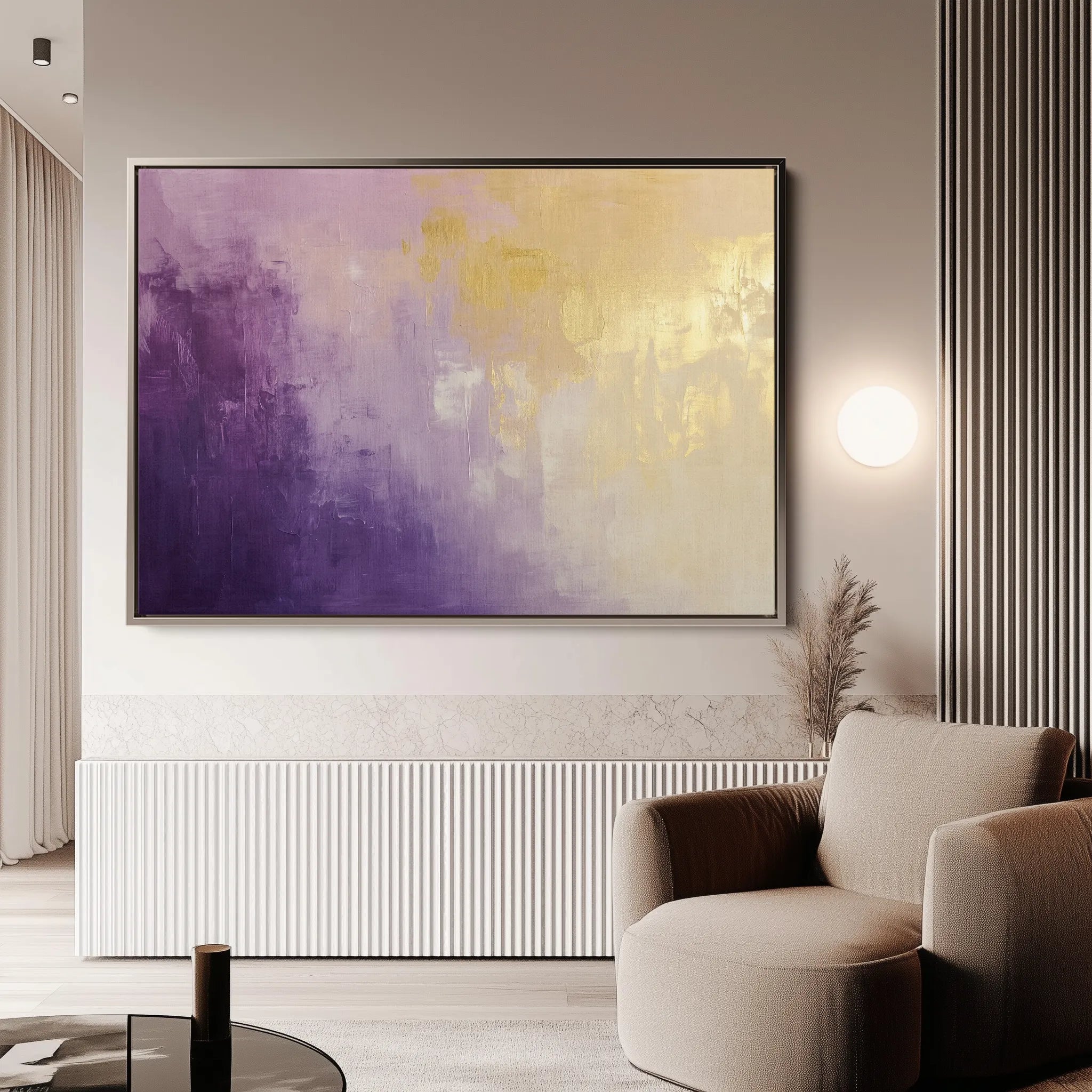 Abstract 701 Canvas Art 18" x 24" / 45 x 60 cm / Black