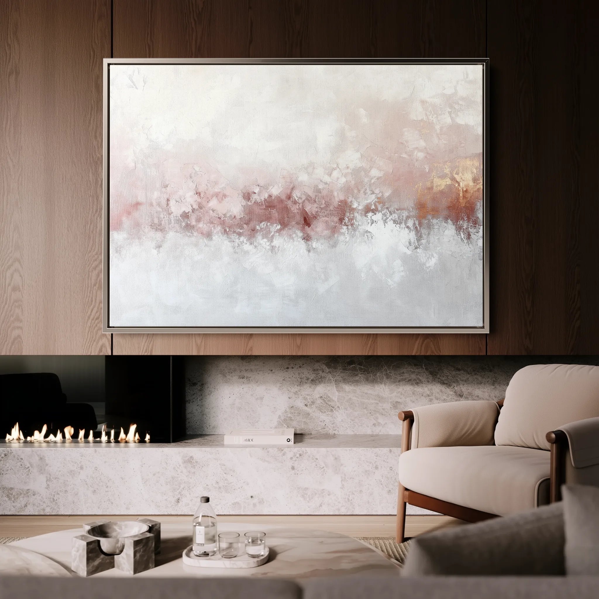 Abstract 702 Canvas Art 18" x 24" / 45 x 60 cm / Black
