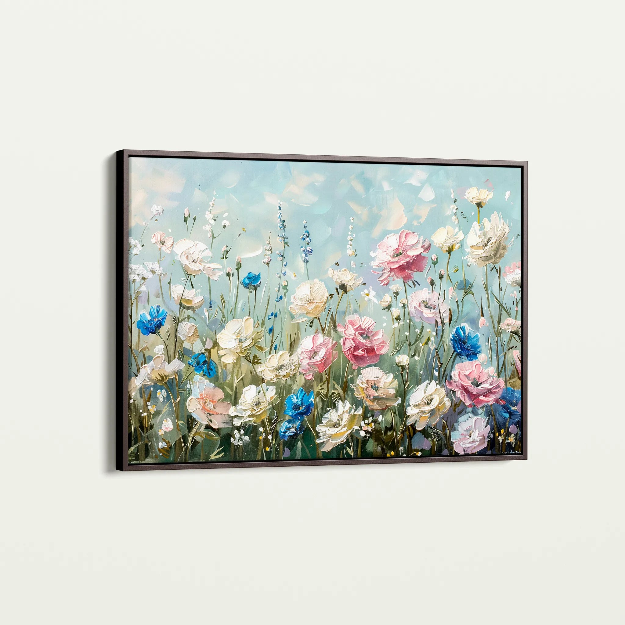 Floral 710 Canvas Art 18" x 24" / 45 x 60 cm / Black