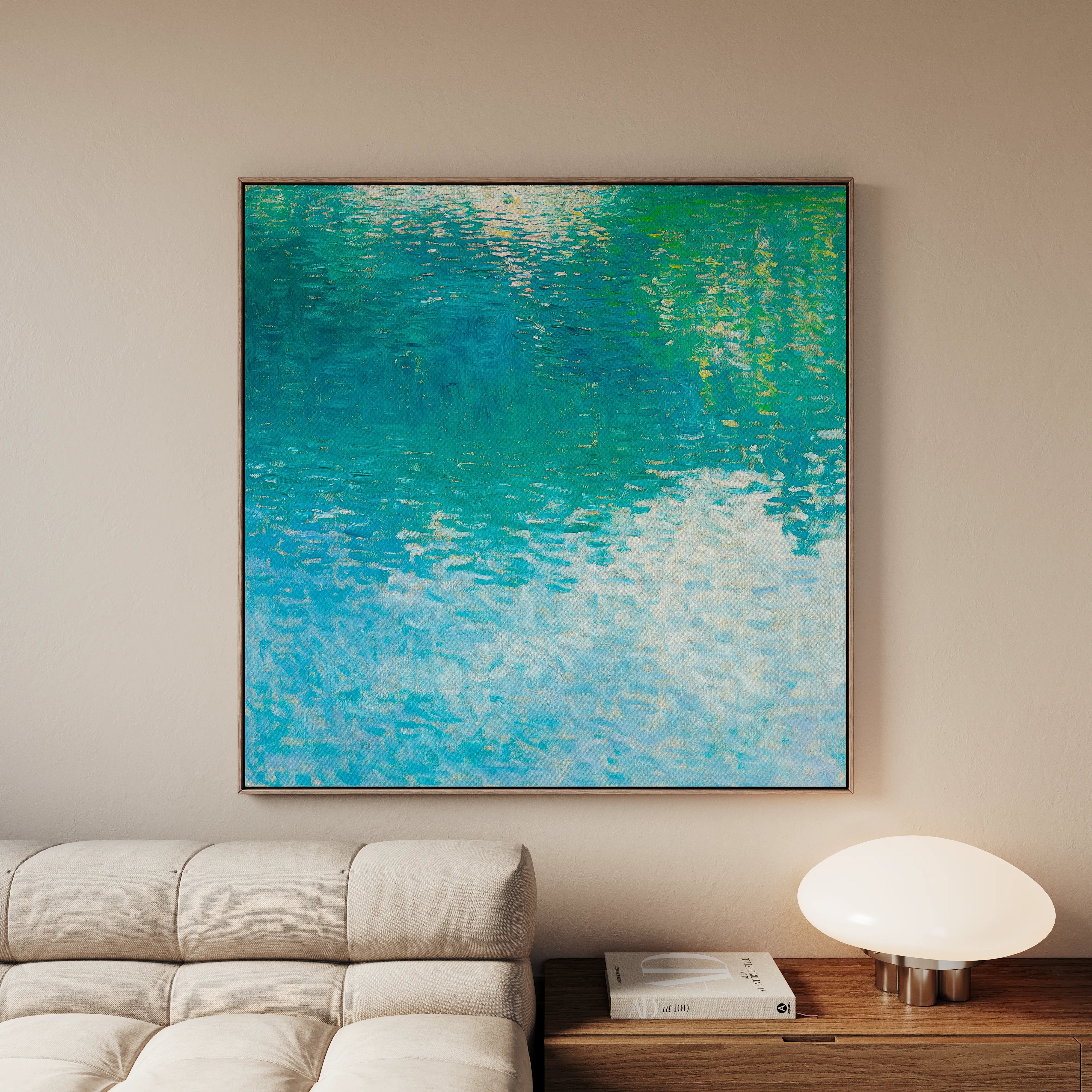 Abstract 711 Canvas Art 16" x 16" / 40 x 40 cm / Black