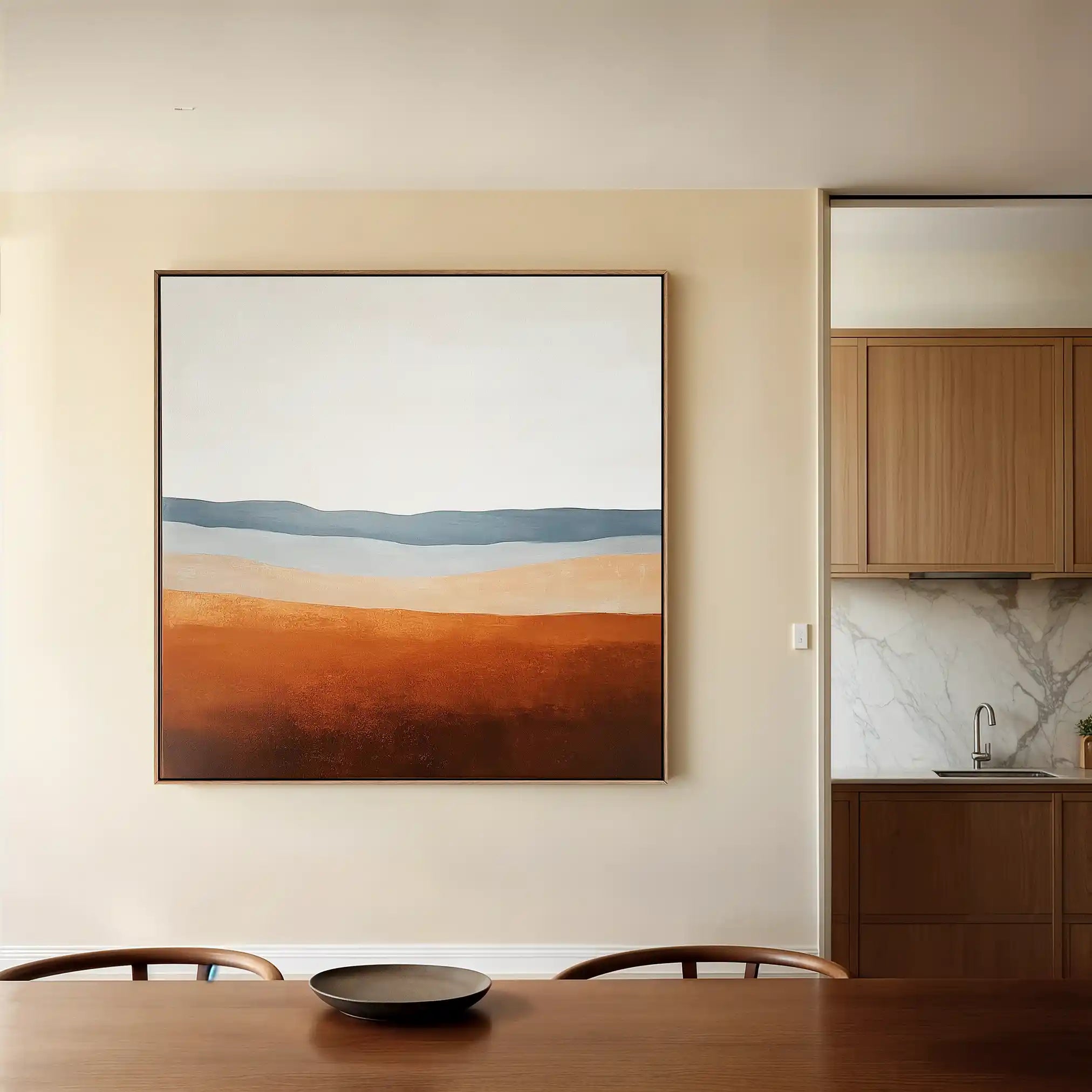 Abstract 718 Canvas Art 16" x 16" / 40 x 40 cm / Black