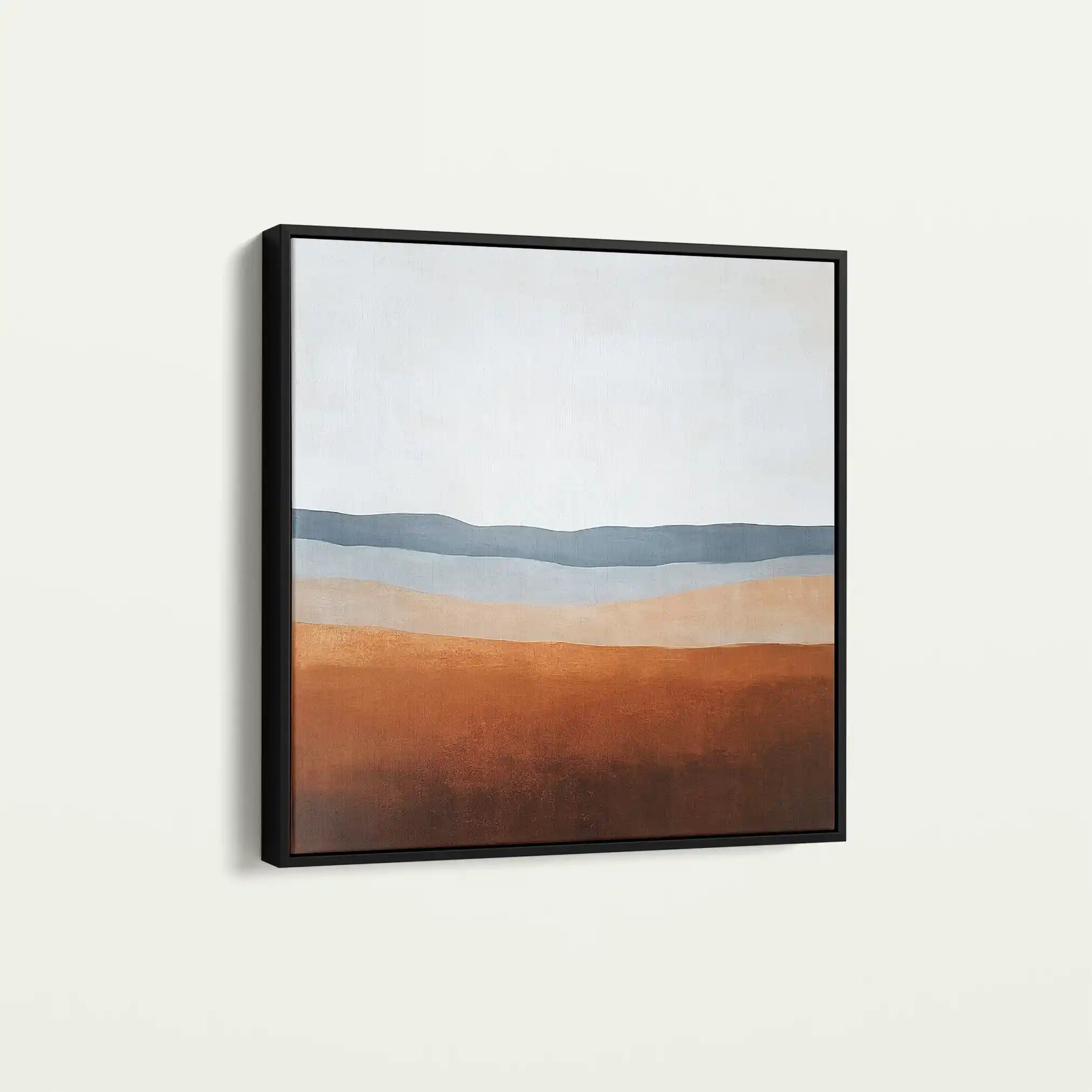 Abstract 718 Canvas Art 16" x 16" / 40 x 40 cm / Black