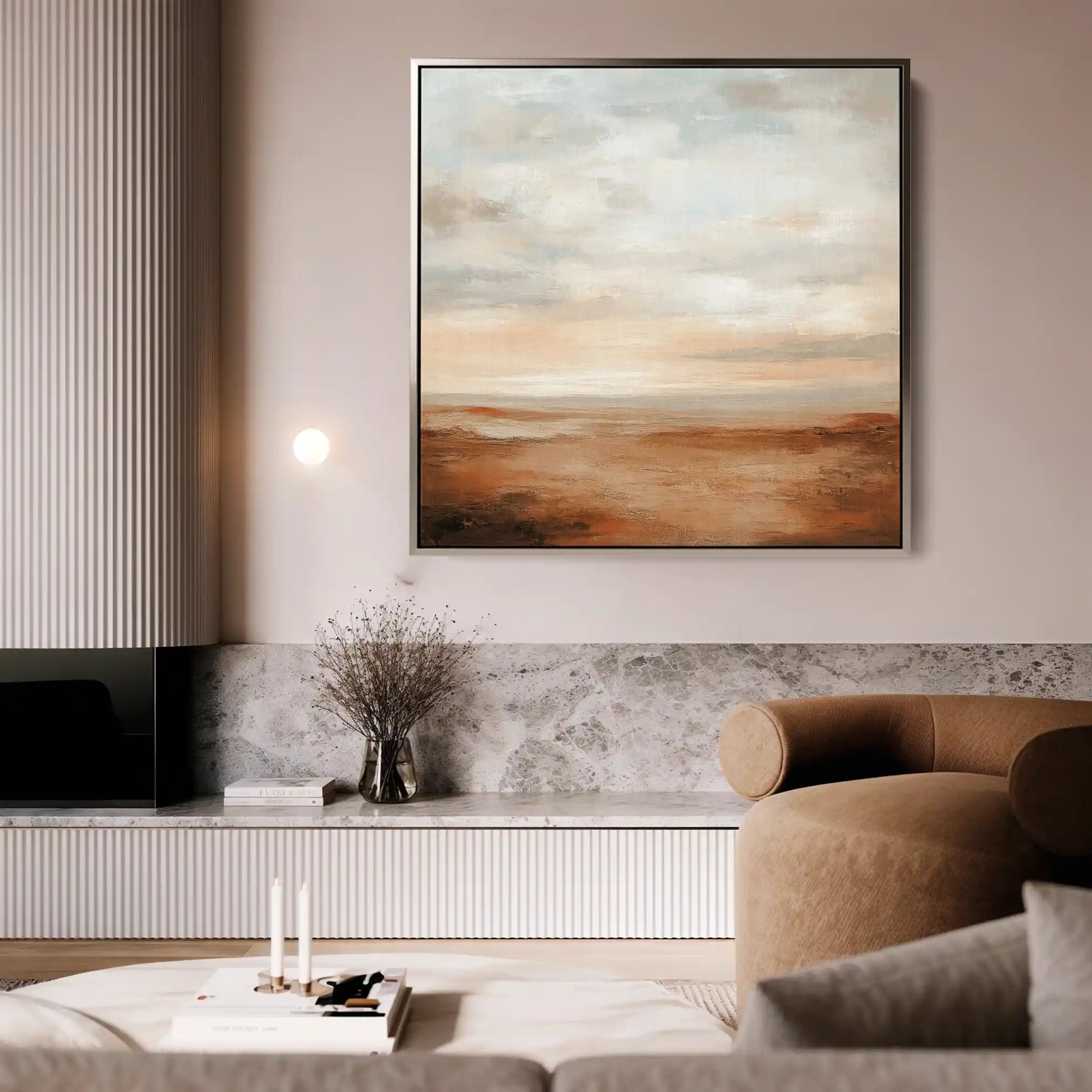 Abstract 720 Canvas Art 16" x 16" / 40 x 40 cm / Black
