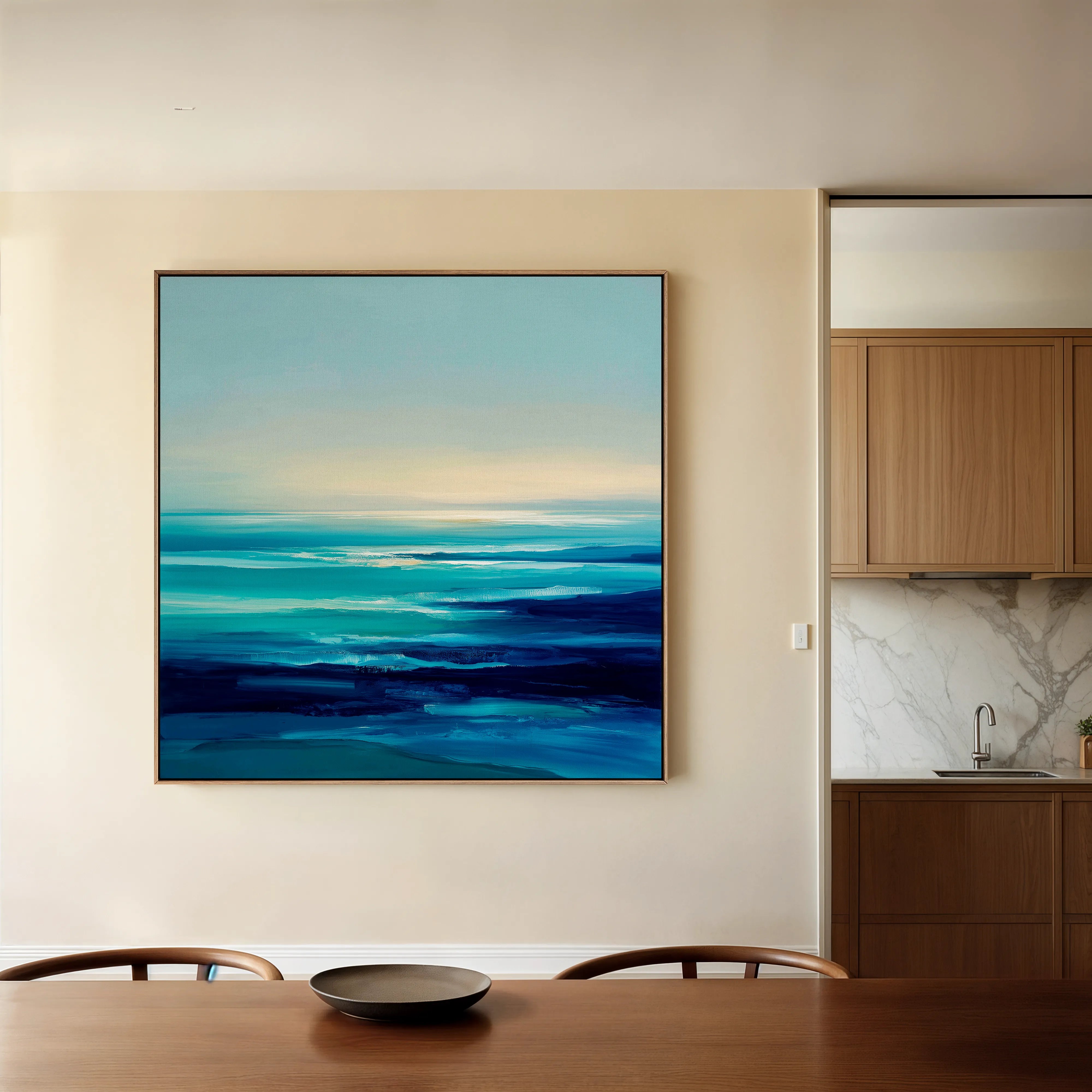 Abstract 721 Canvas Art 16" x 16" / 40 x 40 cm / Black