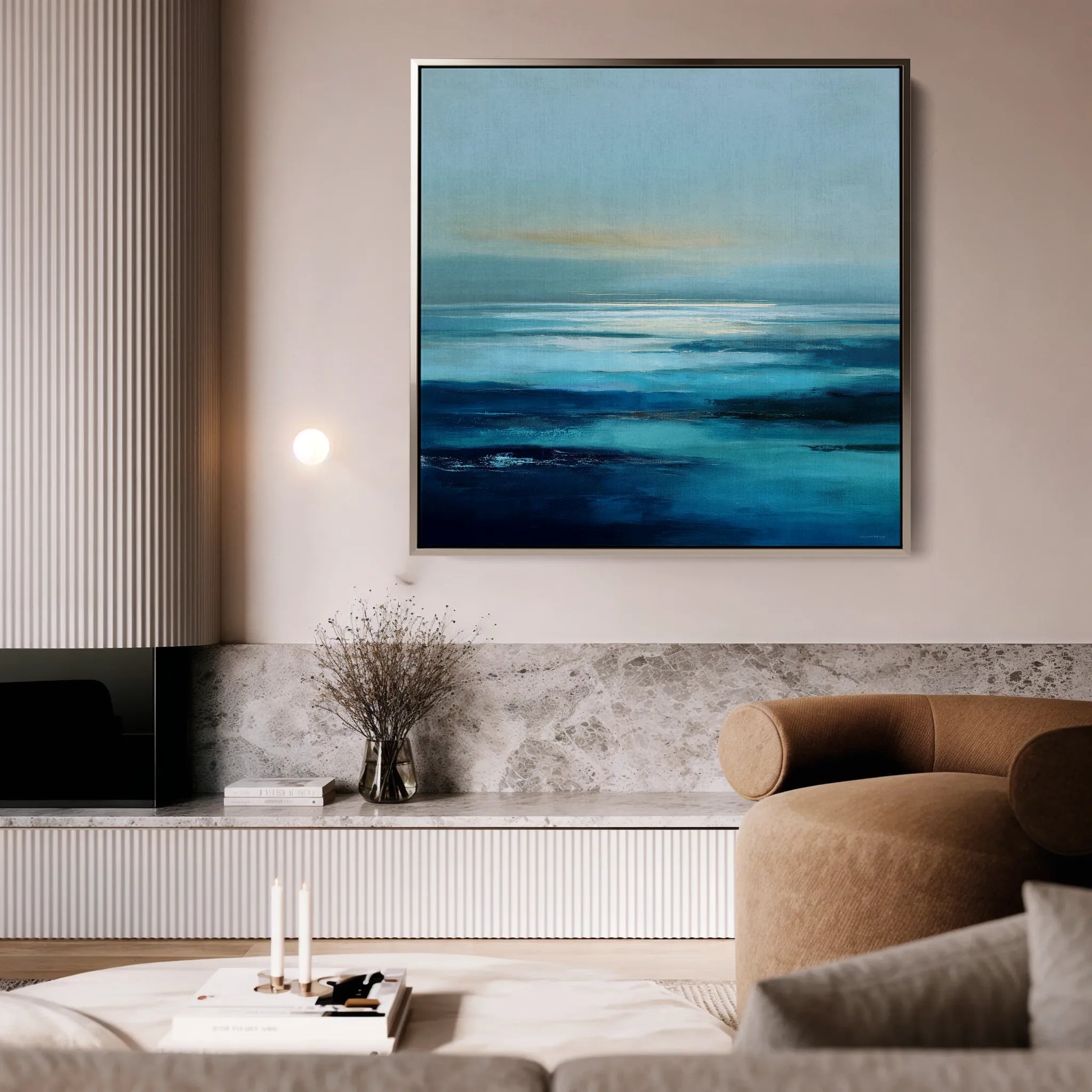 Abstract 722 Canvas Art 16" x 16" / 40 x 40 cm / Black