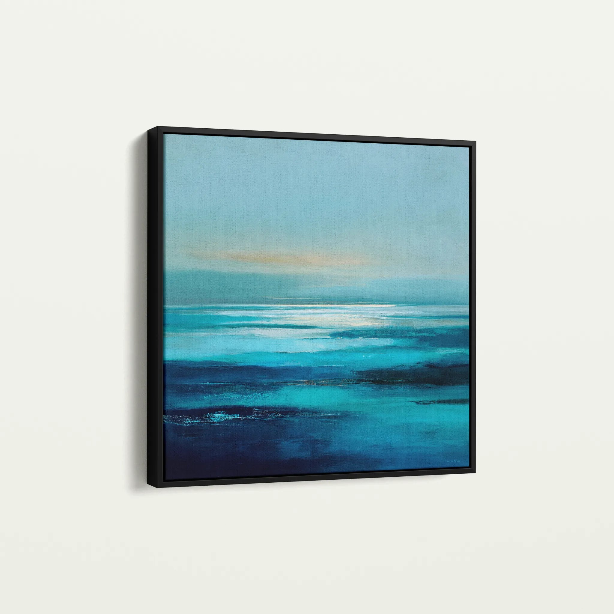 Abstract 722 Canvas Art 16" x 16" / 40 x 40 cm / Black