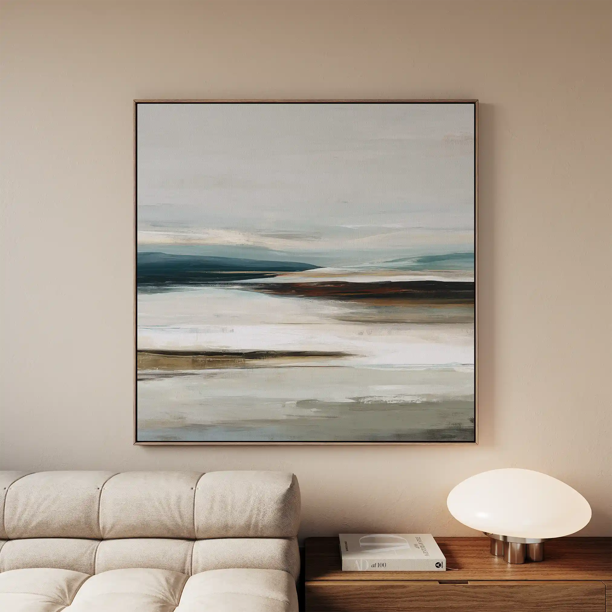 Abstract 723 Canvas Art 16" x 16" / 40 x 40 cm / Black
