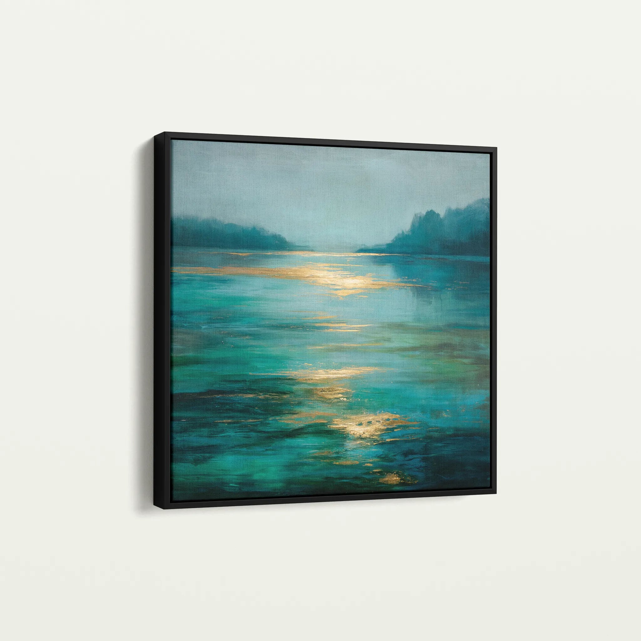 Abstract 732 Canvas Art 16" x 16" / 40 x 40 cm / Black