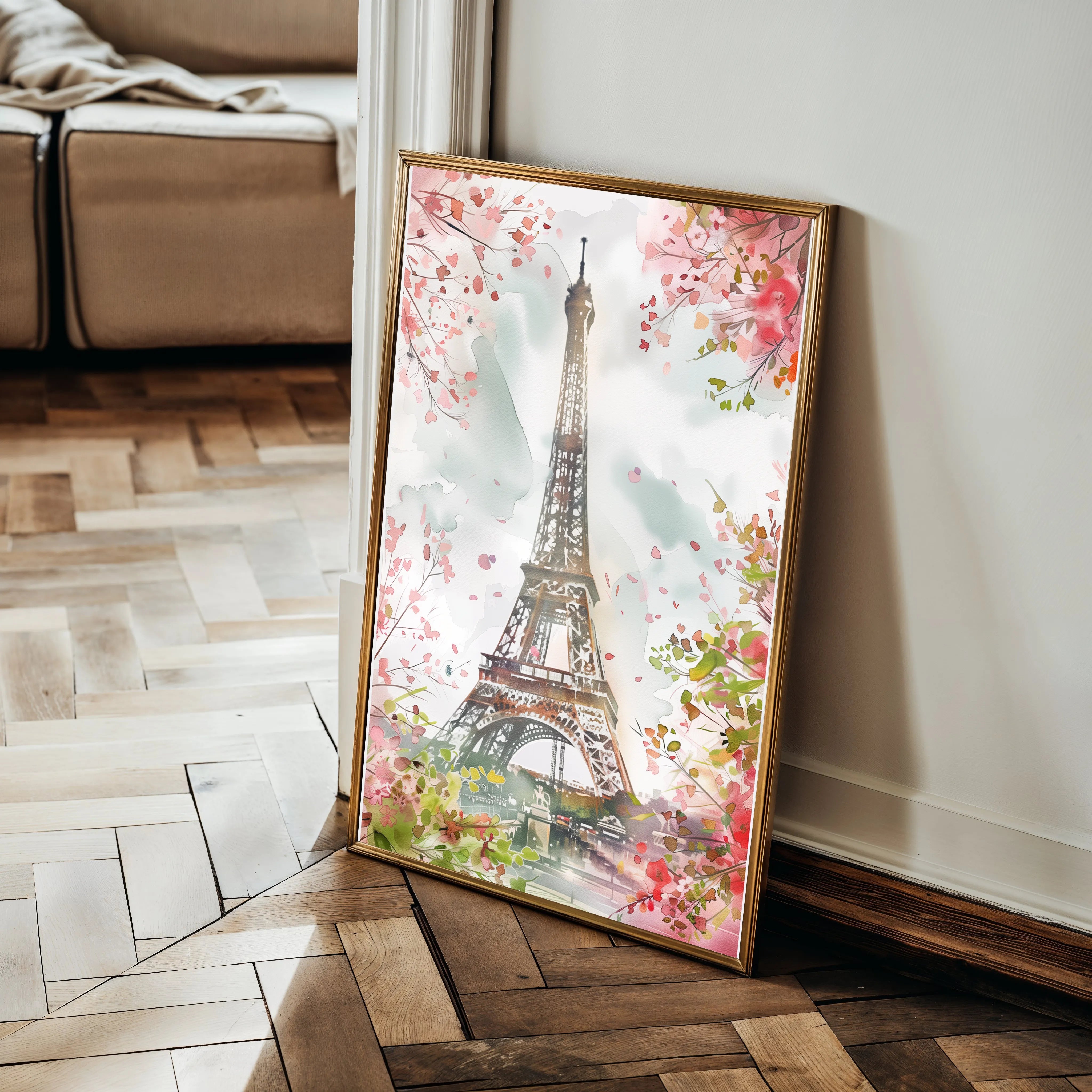 Floral 732 Canvas Art 18" x 24" / 45 x 60 cm / Black
