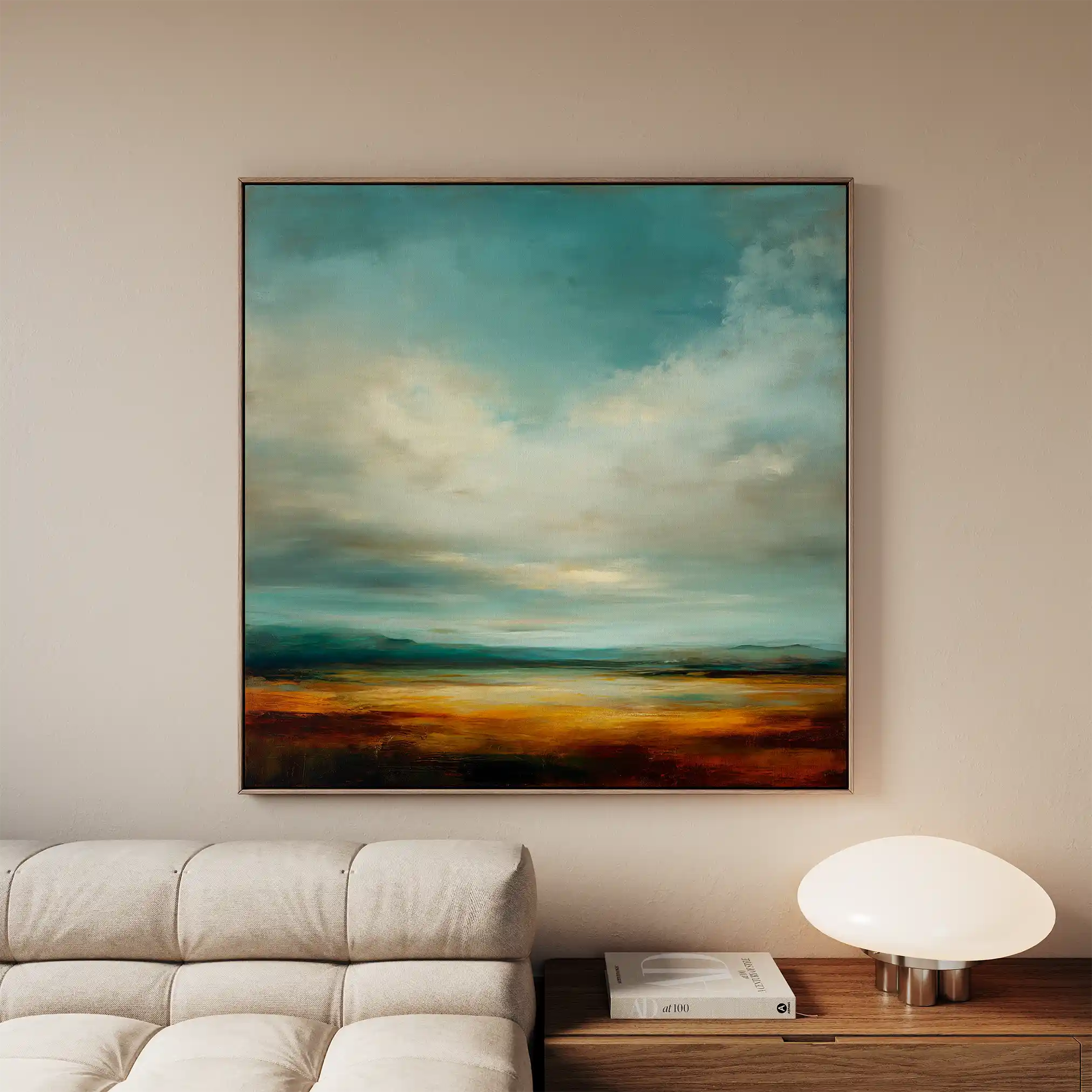 Abstract 733 Canvas Art 16" x 16" / 40 x 40 cm / Black