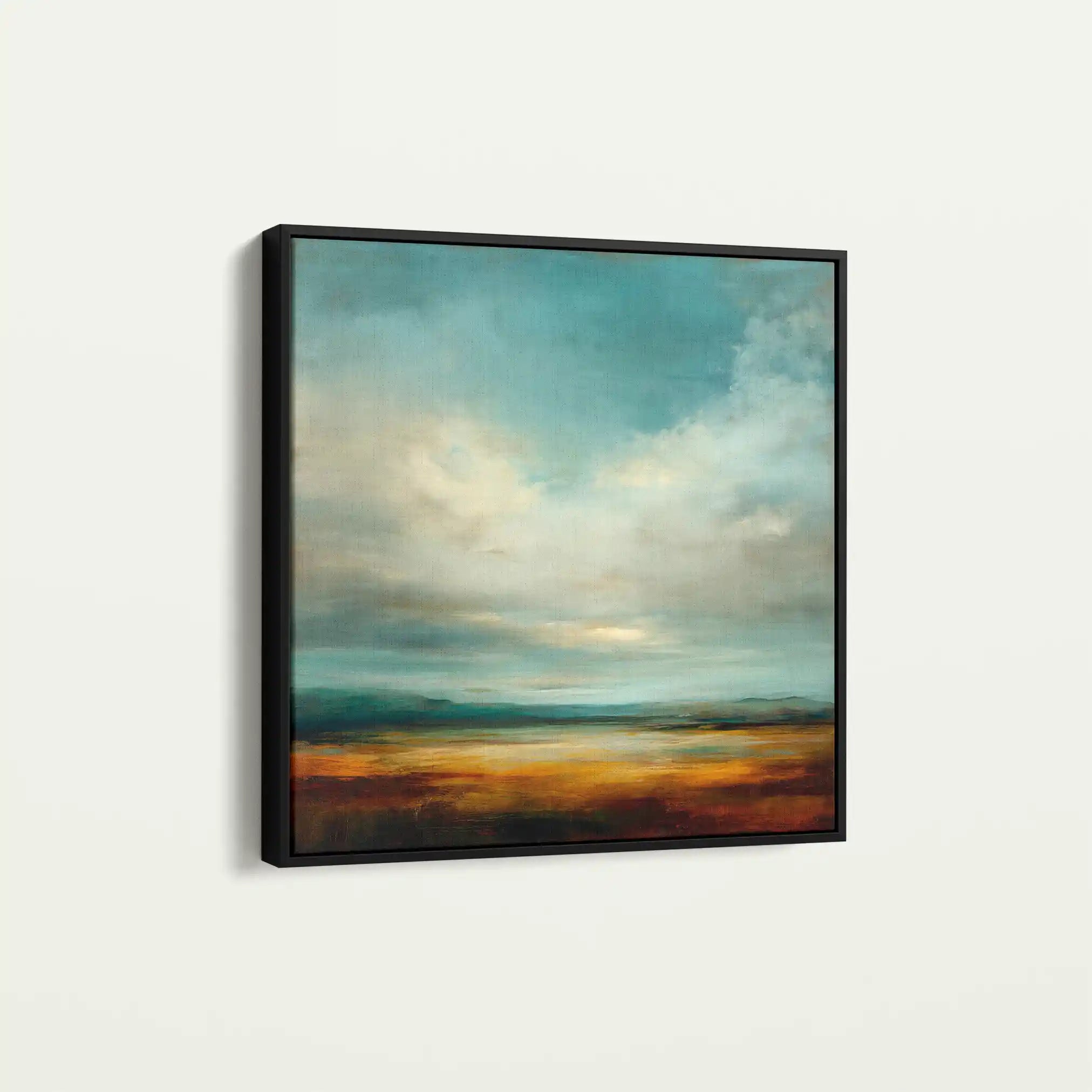 Abstract 733 Canvas Art 16" x 16" / 40 x 40 cm / Black