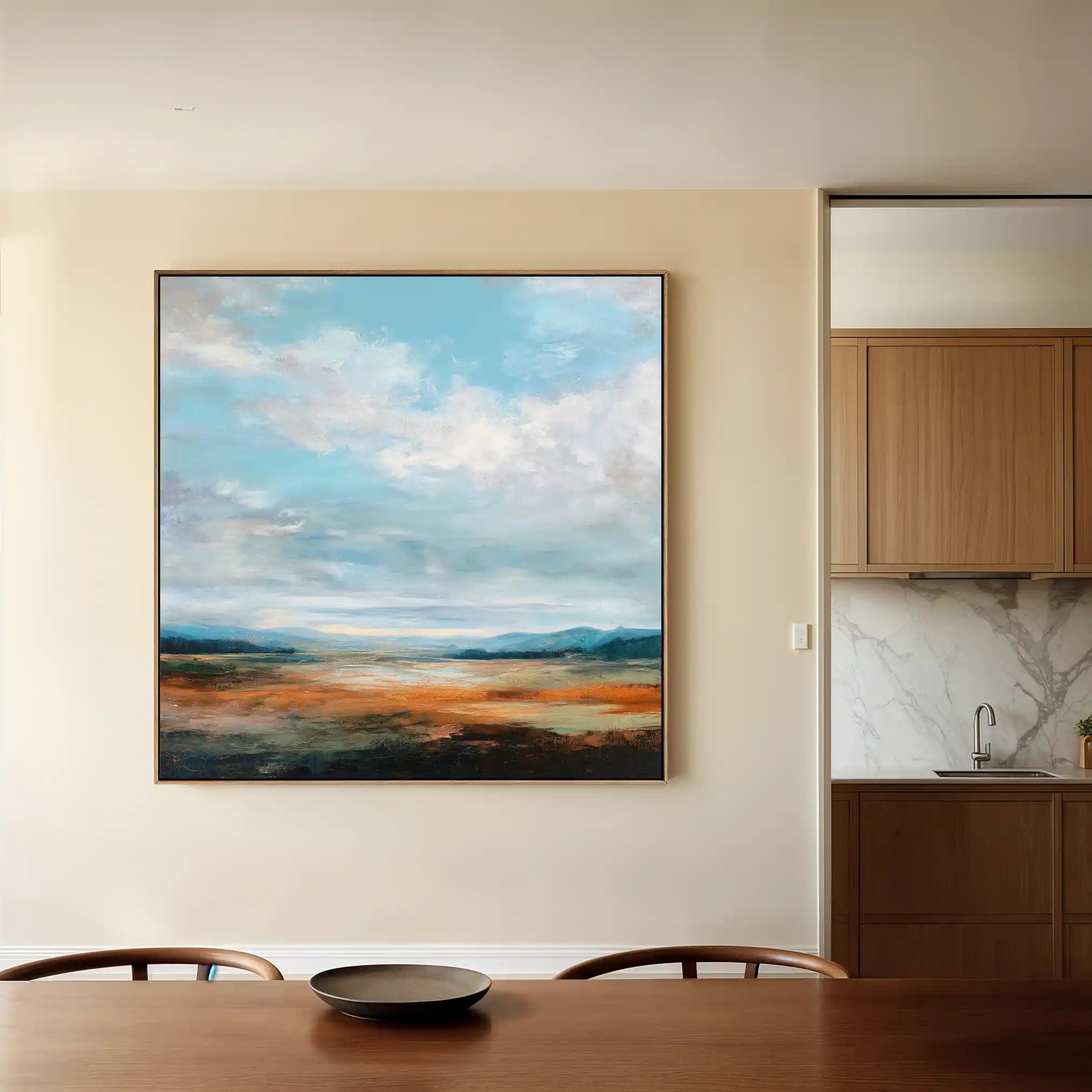 Abstract 736 Canvas Art 16" x 16" / 40 x 40 cm / Black
