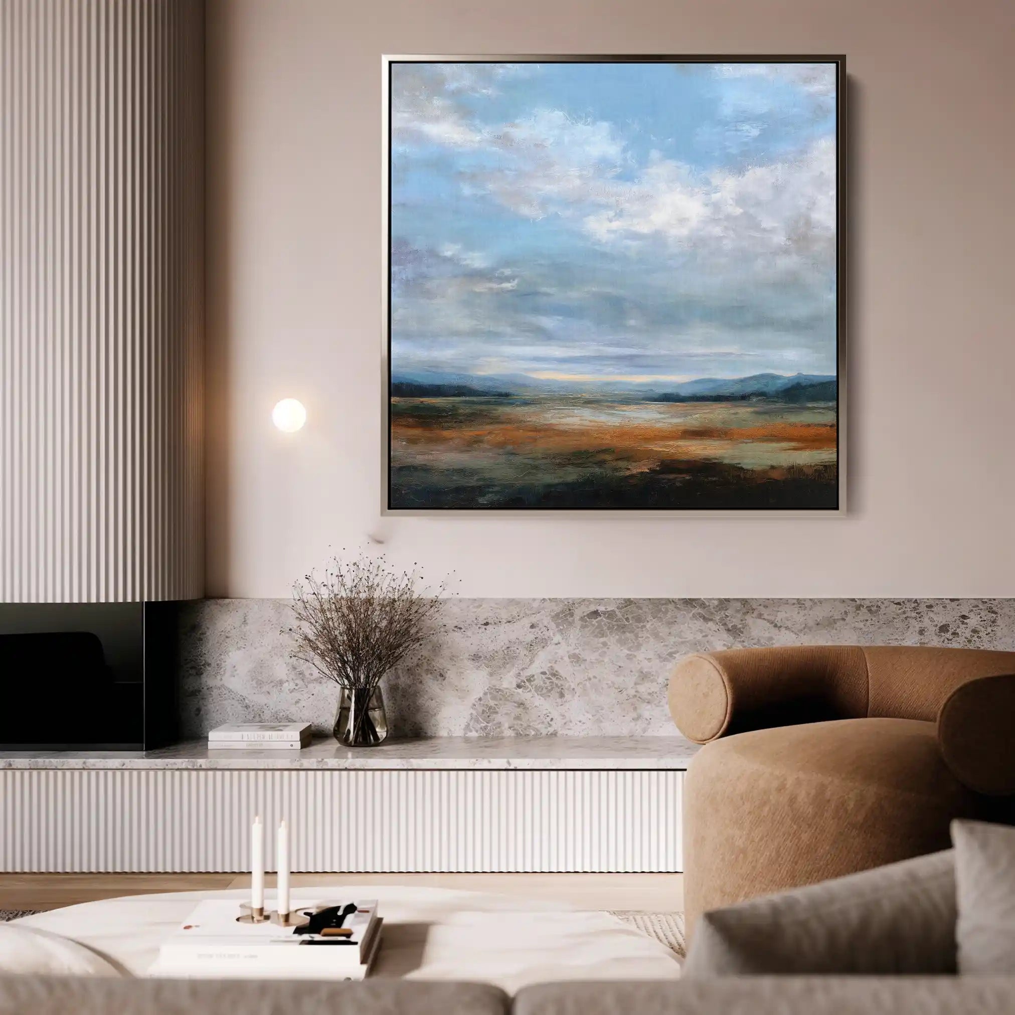 Abstract 736 Canvas Art 16" x 16" / 40 x 40 cm / Black