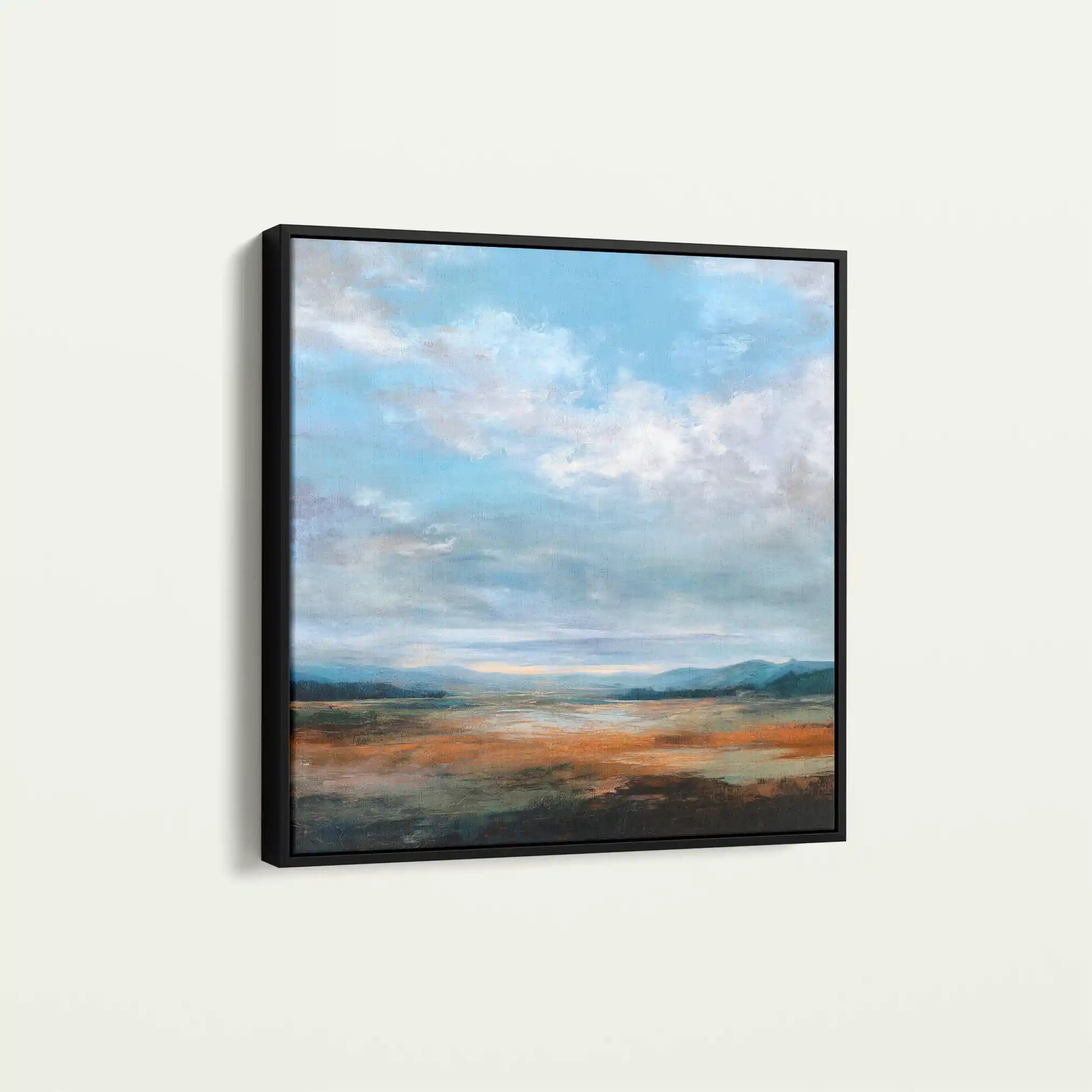 Abstract 736 Canvas Art 16" x 16" / 40 x 40 cm / Black