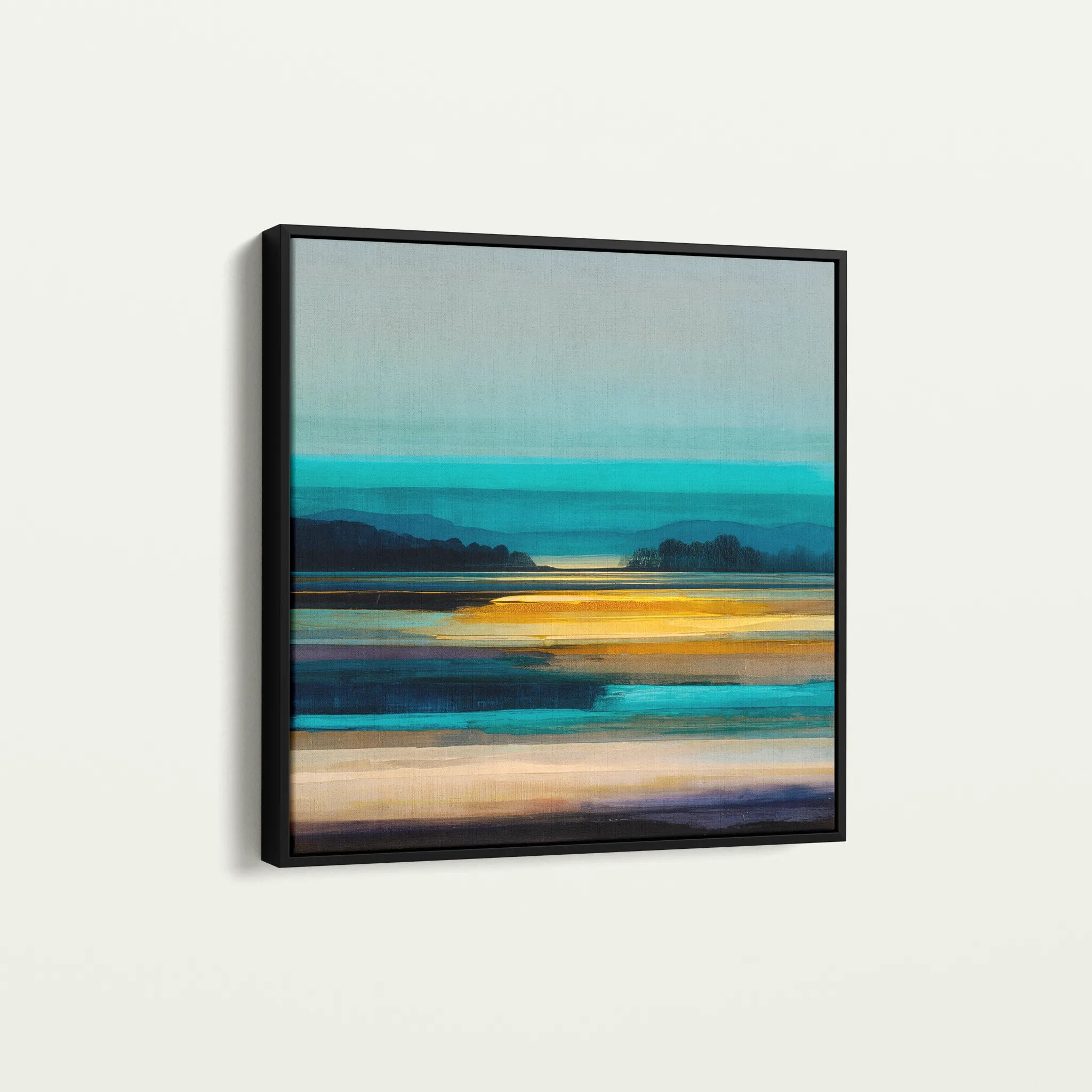 Abstract 739 Canvas Art 16" x 16" / 40 x 40 cm / Black
