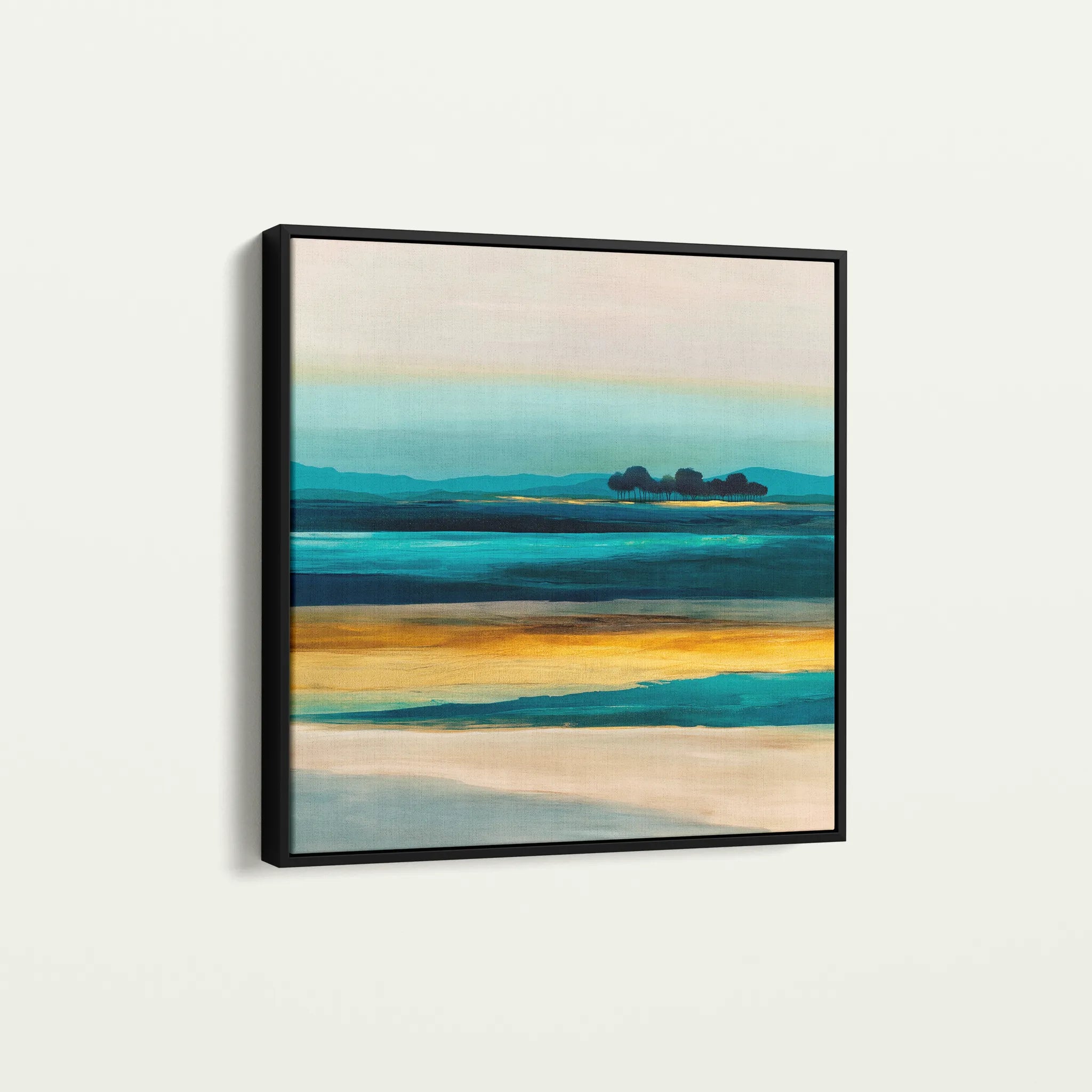 Abstract 740 Canvas Art 16" x 16" / 40 x 40 cm / Black