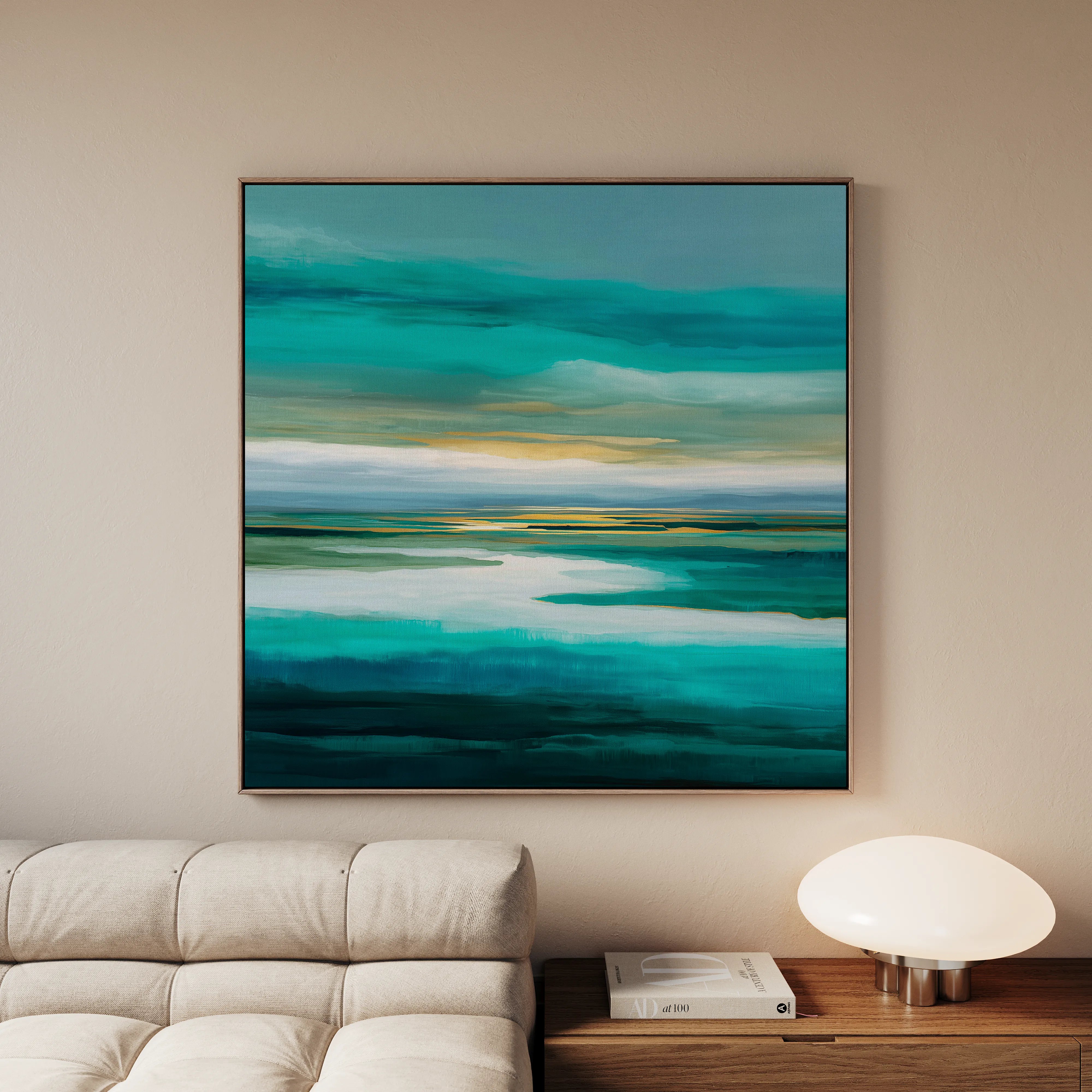 Abstract 741 Canvas Art 16" x 16" / 40 x 40 cm / Black