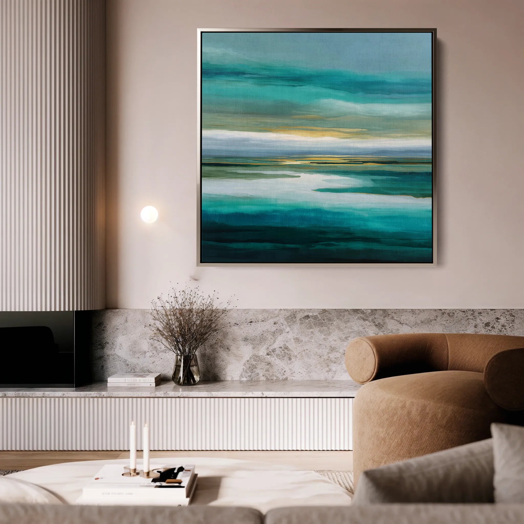 Abstract 741 Canvas Art 16" x 16" / 40 x 40 cm / Black