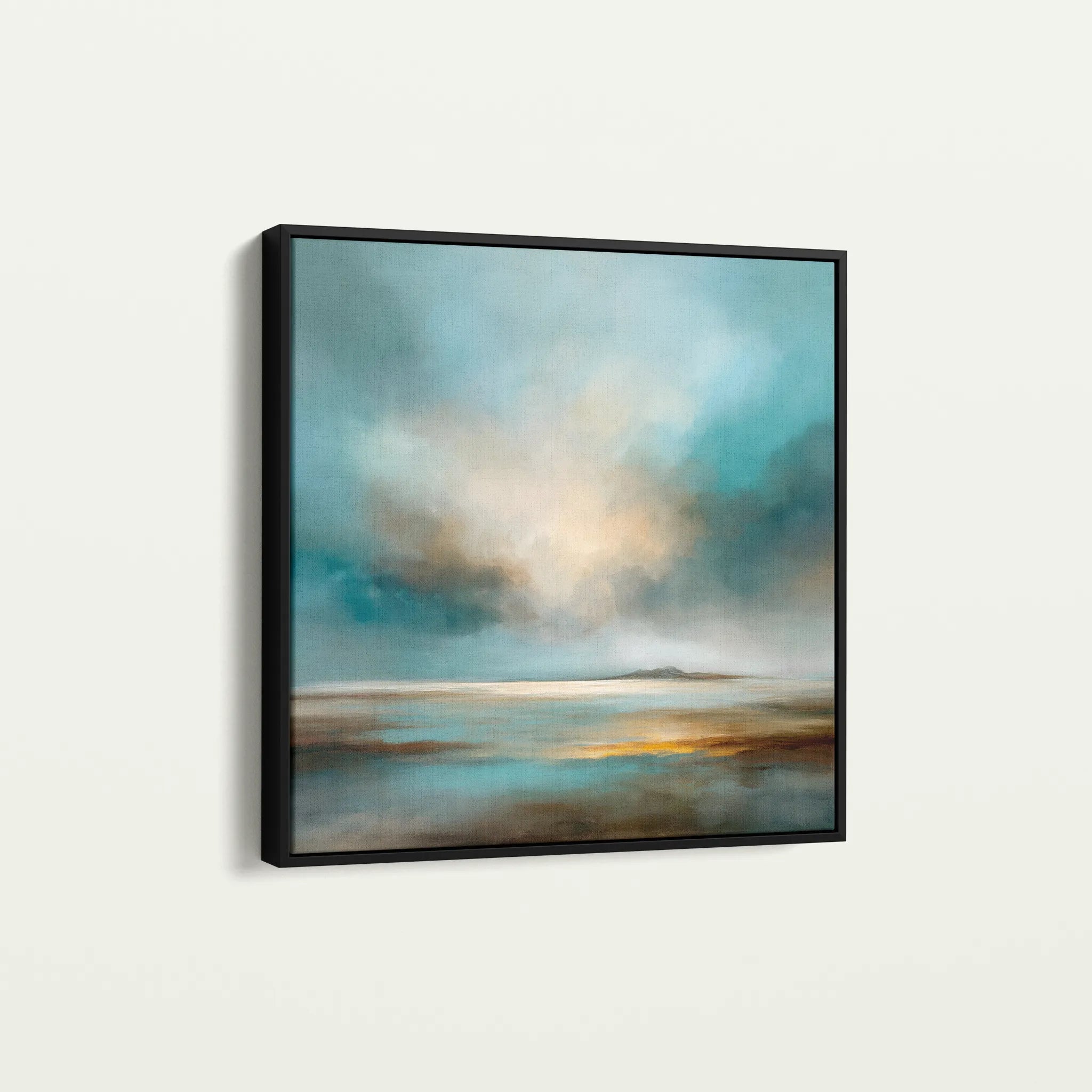 Abstract 742 Canvas Art 16" x 16" / 40 x 40 cm / Black