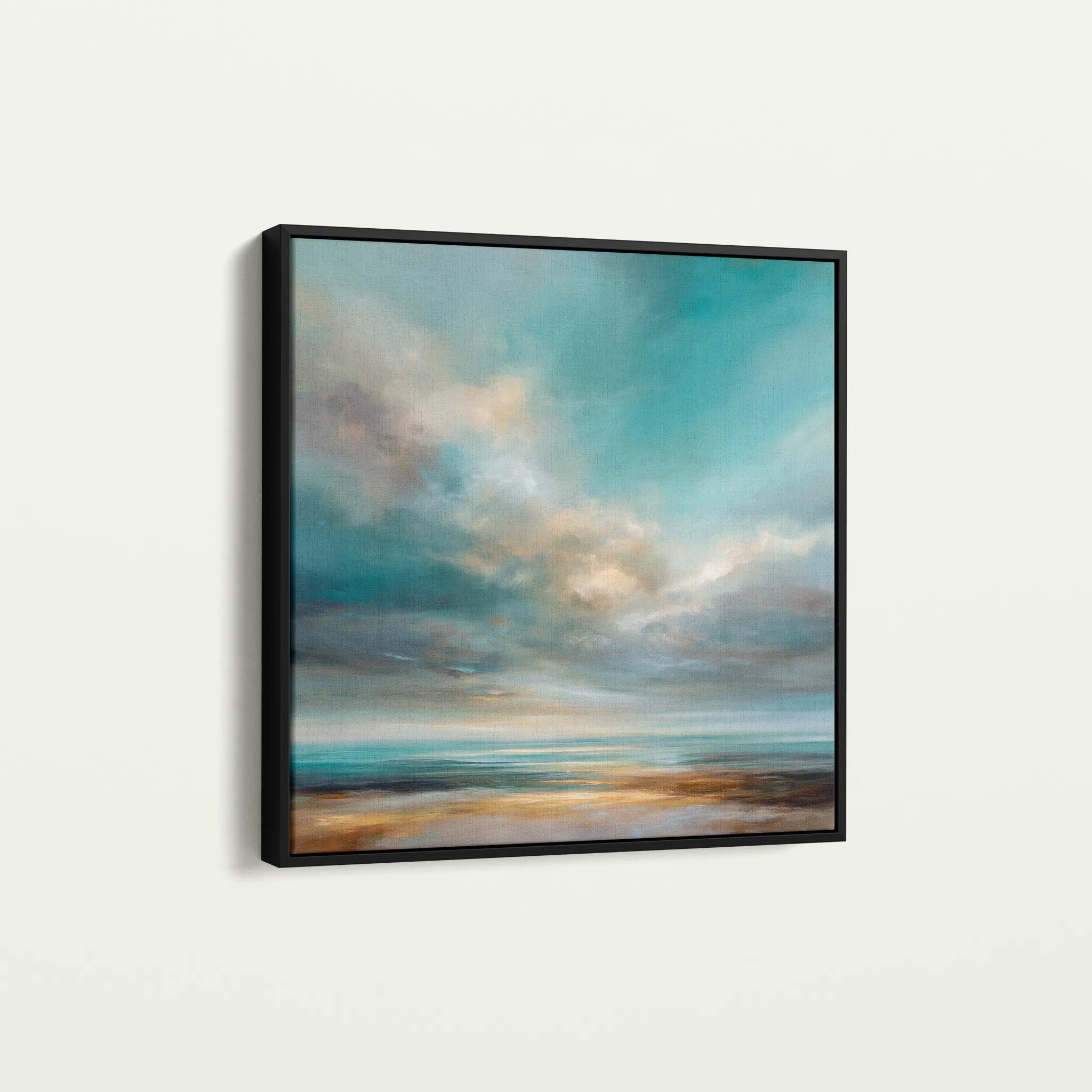 Abstract 743 Canvas Art 16" x 16" / 40 x 40 cm / Black