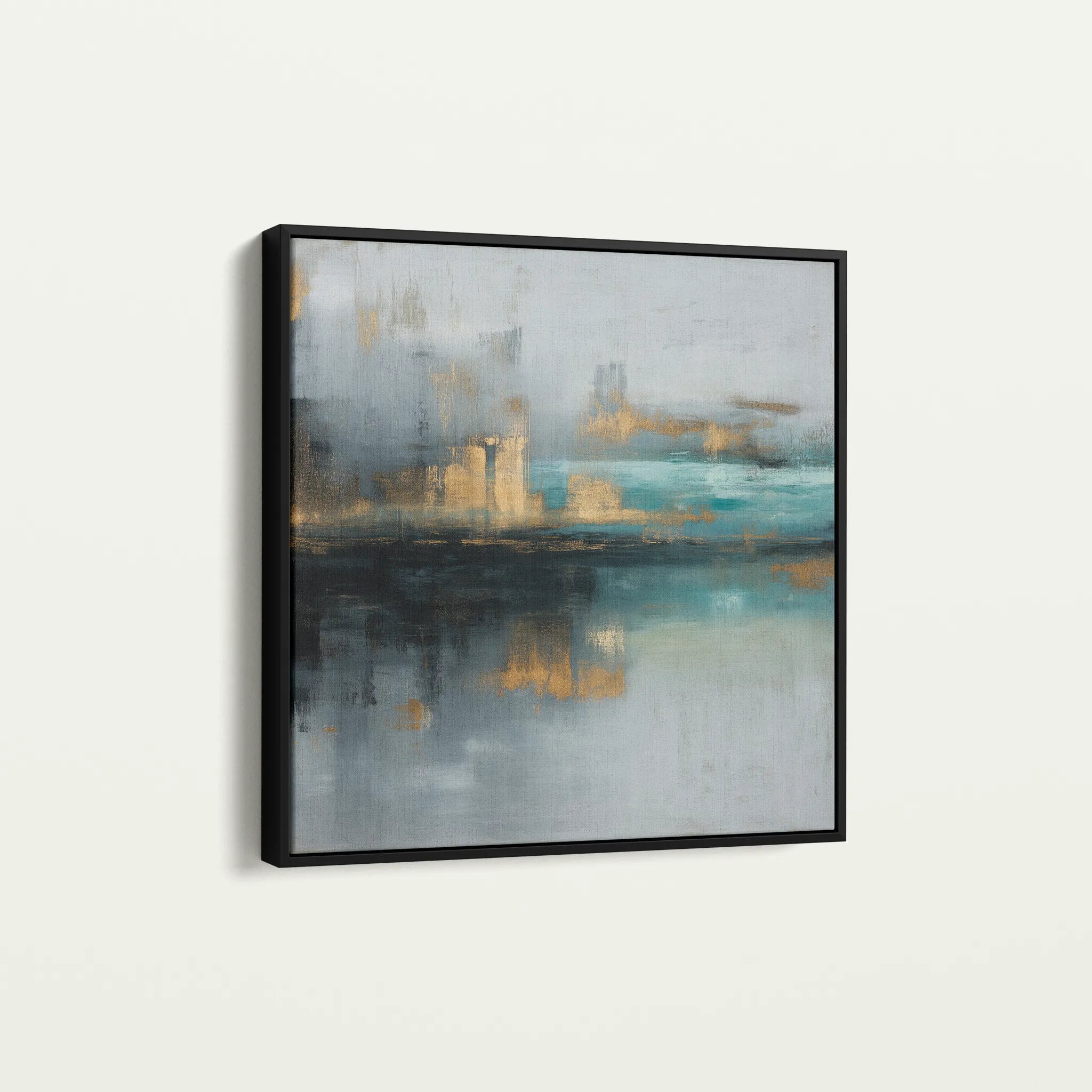 Abstract 745 Canvas Art 16" x 16" / 40 x 40 cm / Black