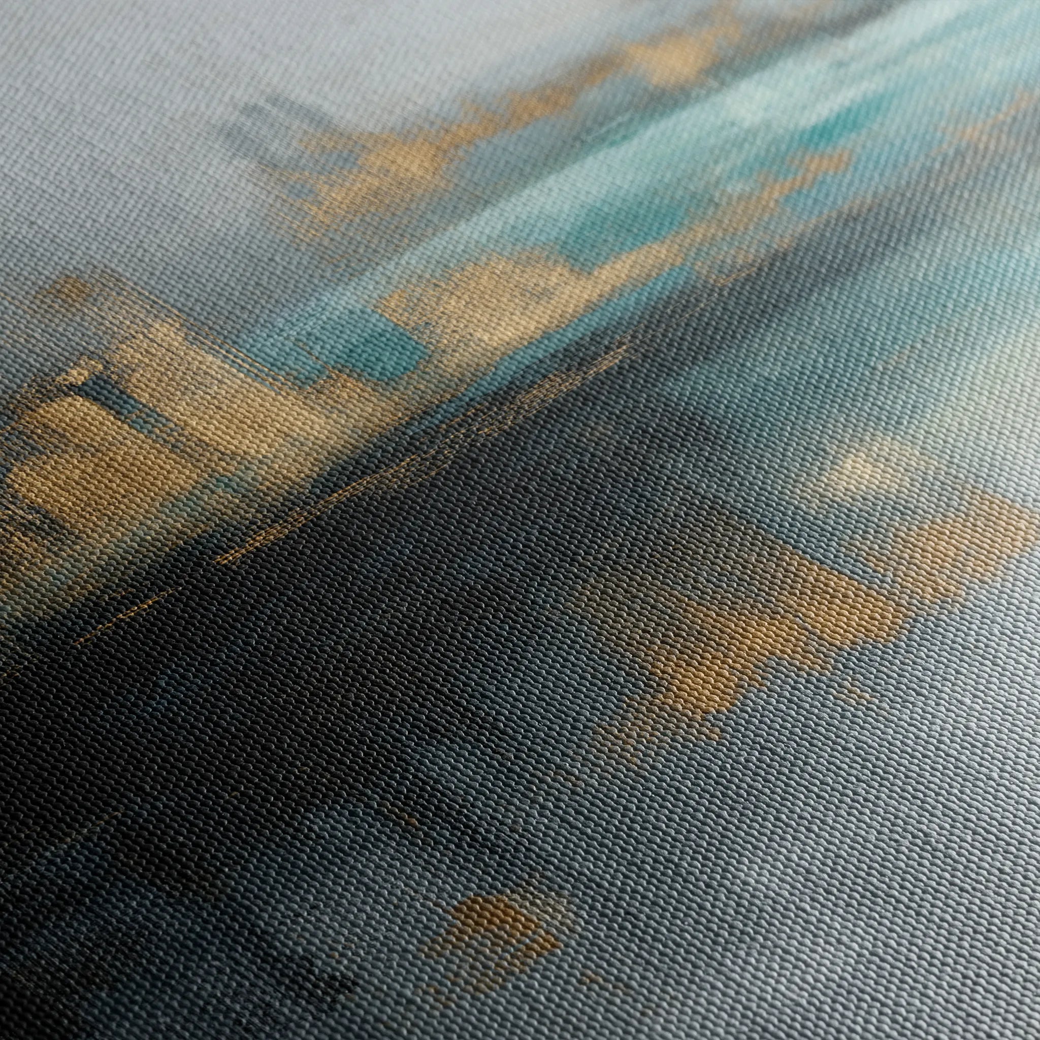 Abstract 745 Canvas Art 16" x 16" / 40 x 40 cm / Black