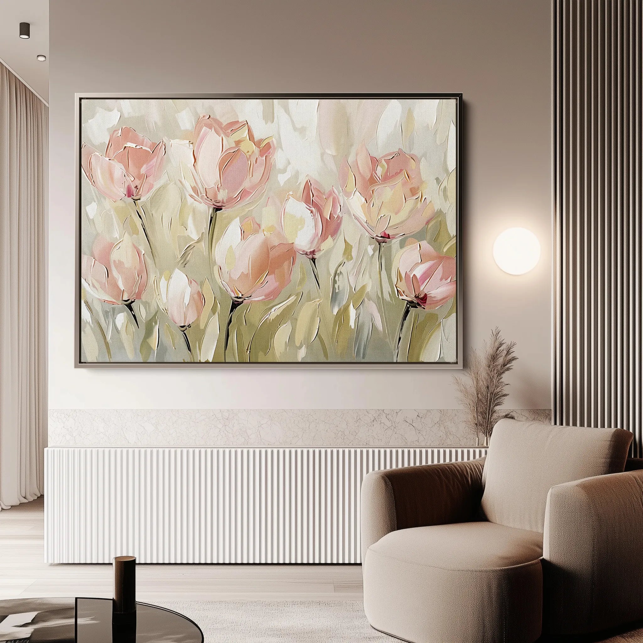 Floral 745 Canvas Art 18" x 24" / 45 x 60 cm / Black