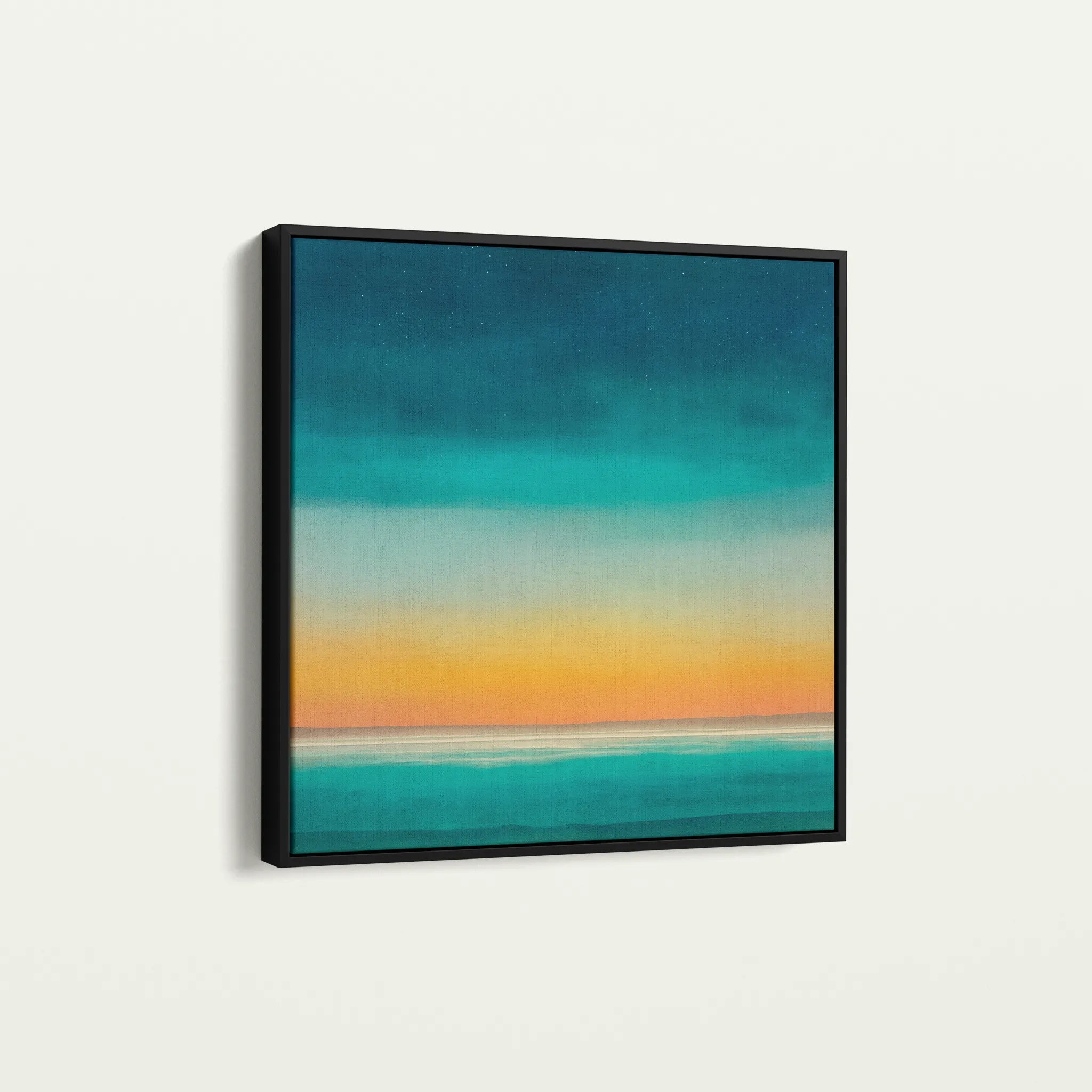 Abstract 748 Canvas Art 16" x 16" / 40 x 40 cm / Black