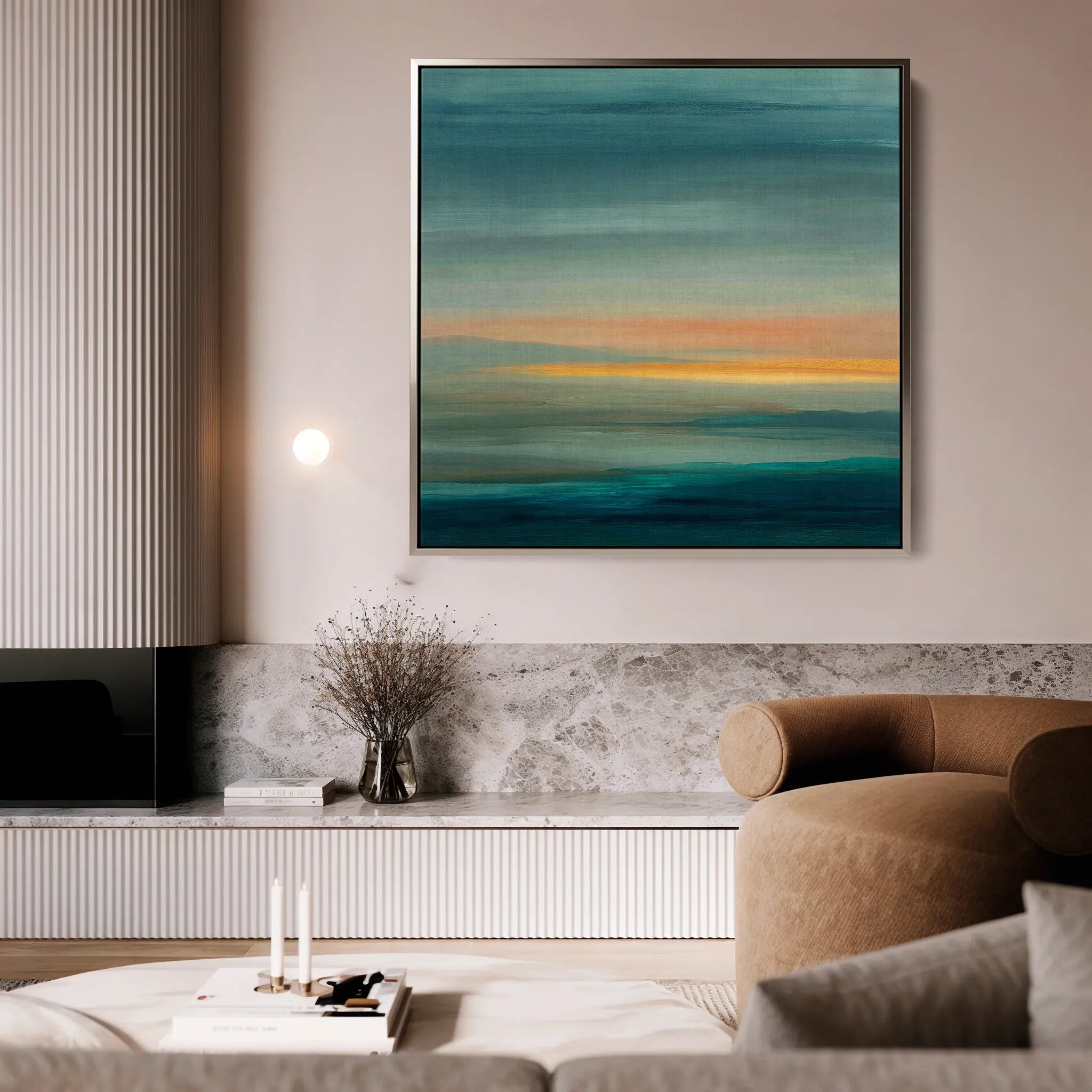 Abstract 751 Canvas Art 16" x 16" / 40 x 40 cm / Black